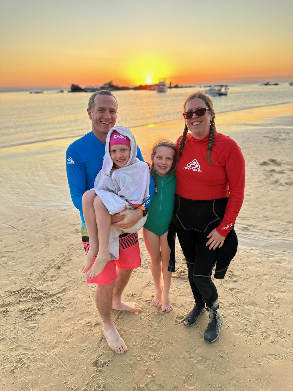 Family fun times at the beach