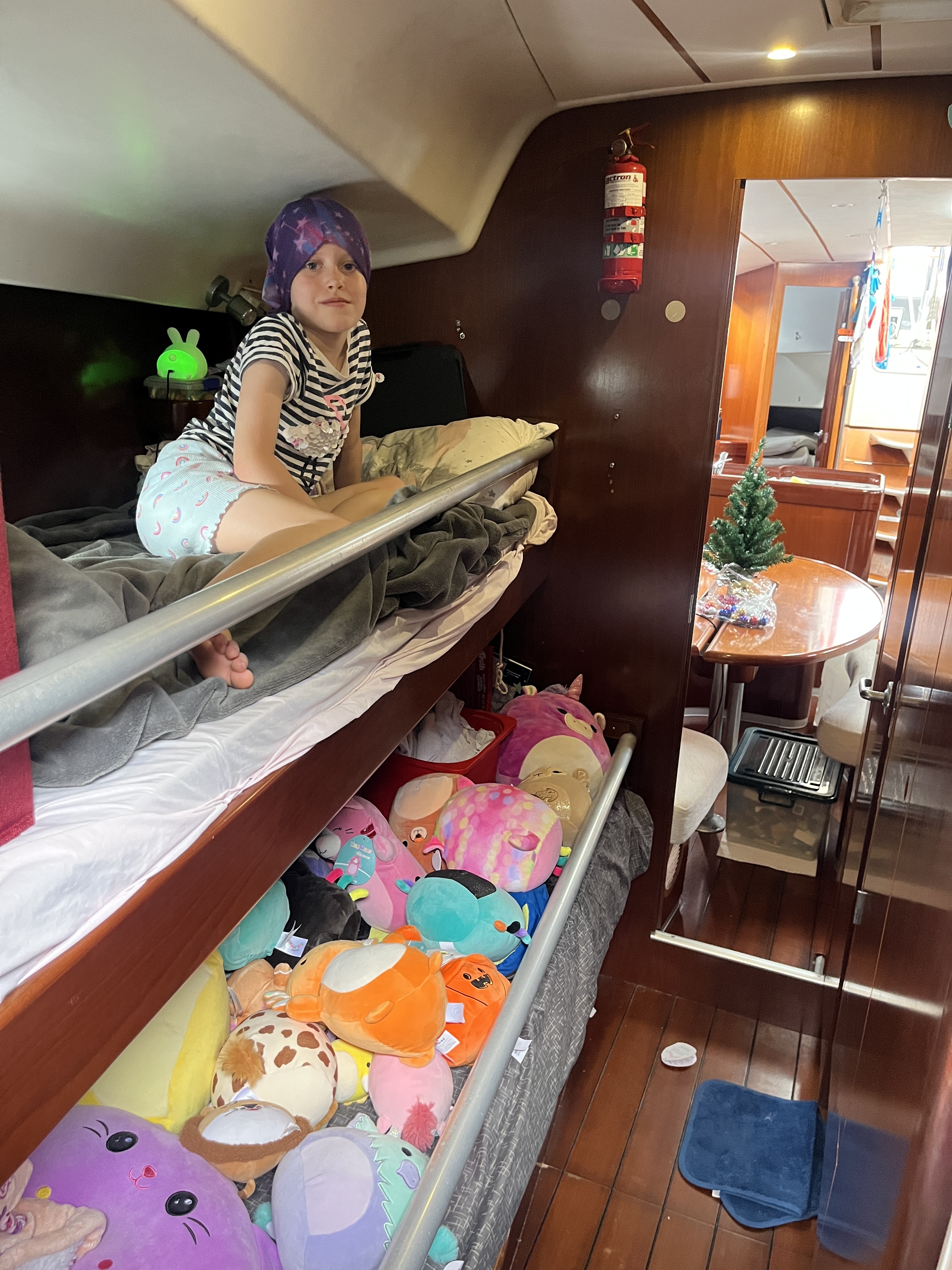 54 Squishmallows... and Emma.. not sure where guests are sleeping!