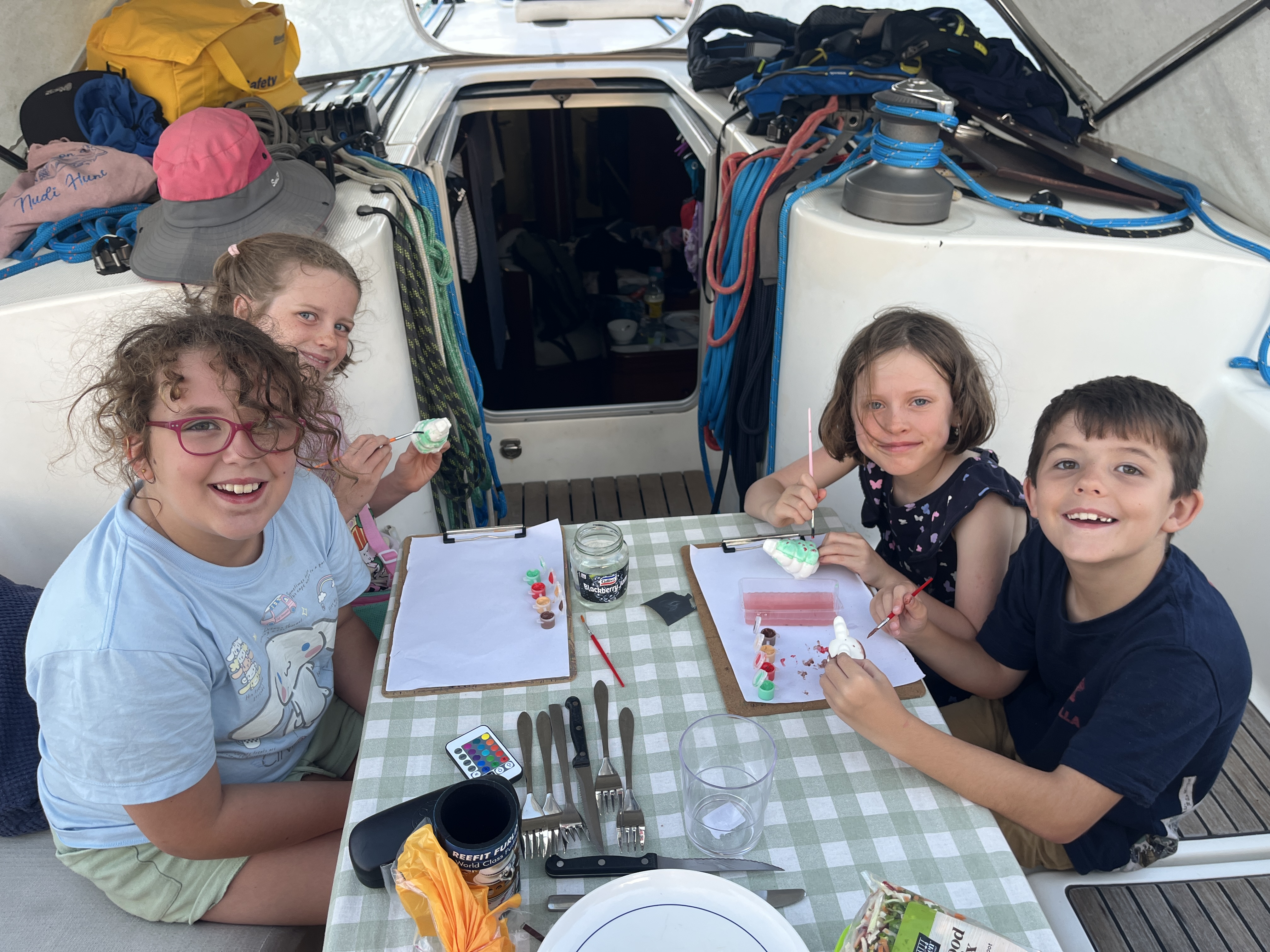 Crafting whilst waiting for Fireworks