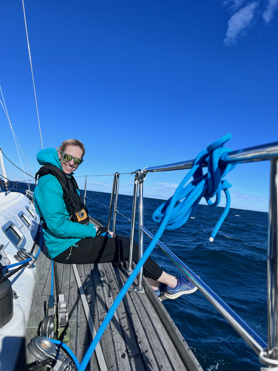 Suz enjoying the sail