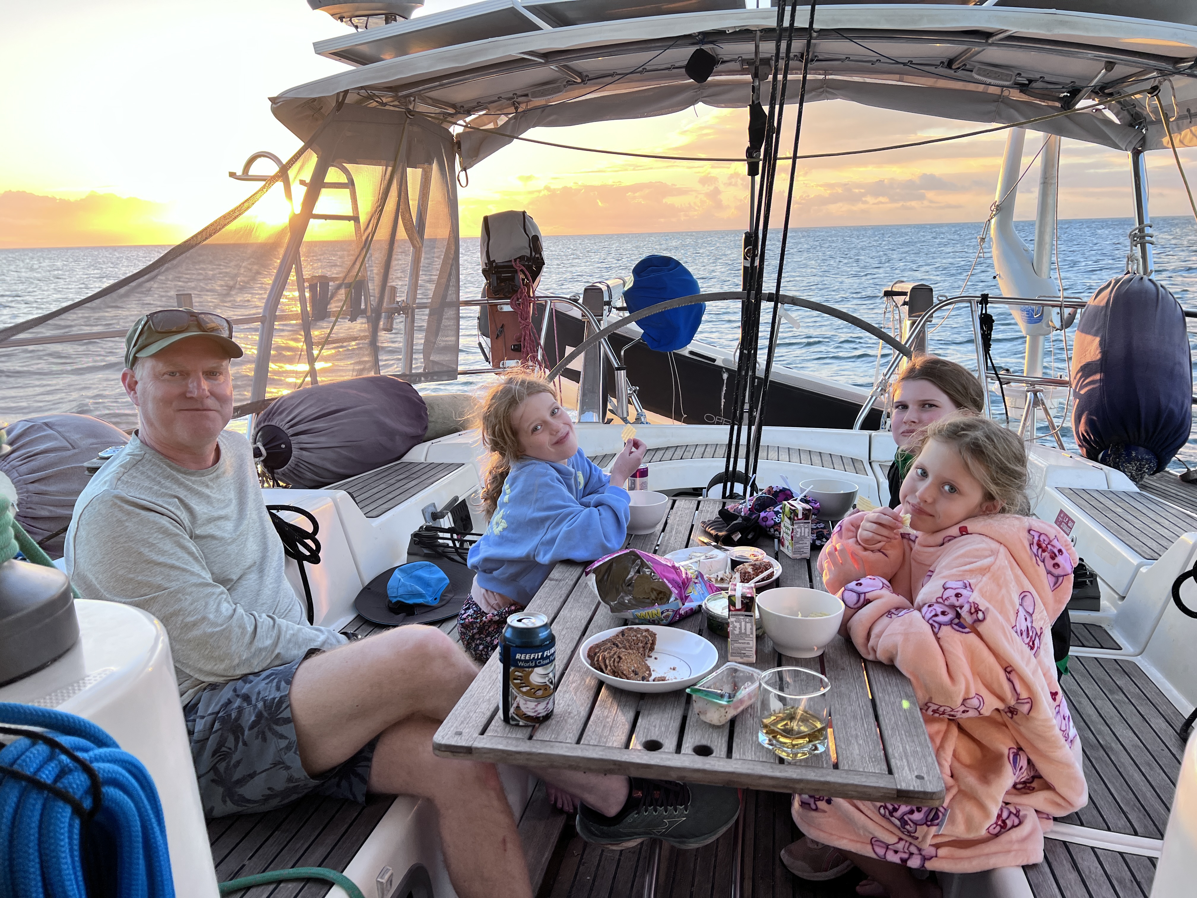Much needed refreshments after an exhausting sail
