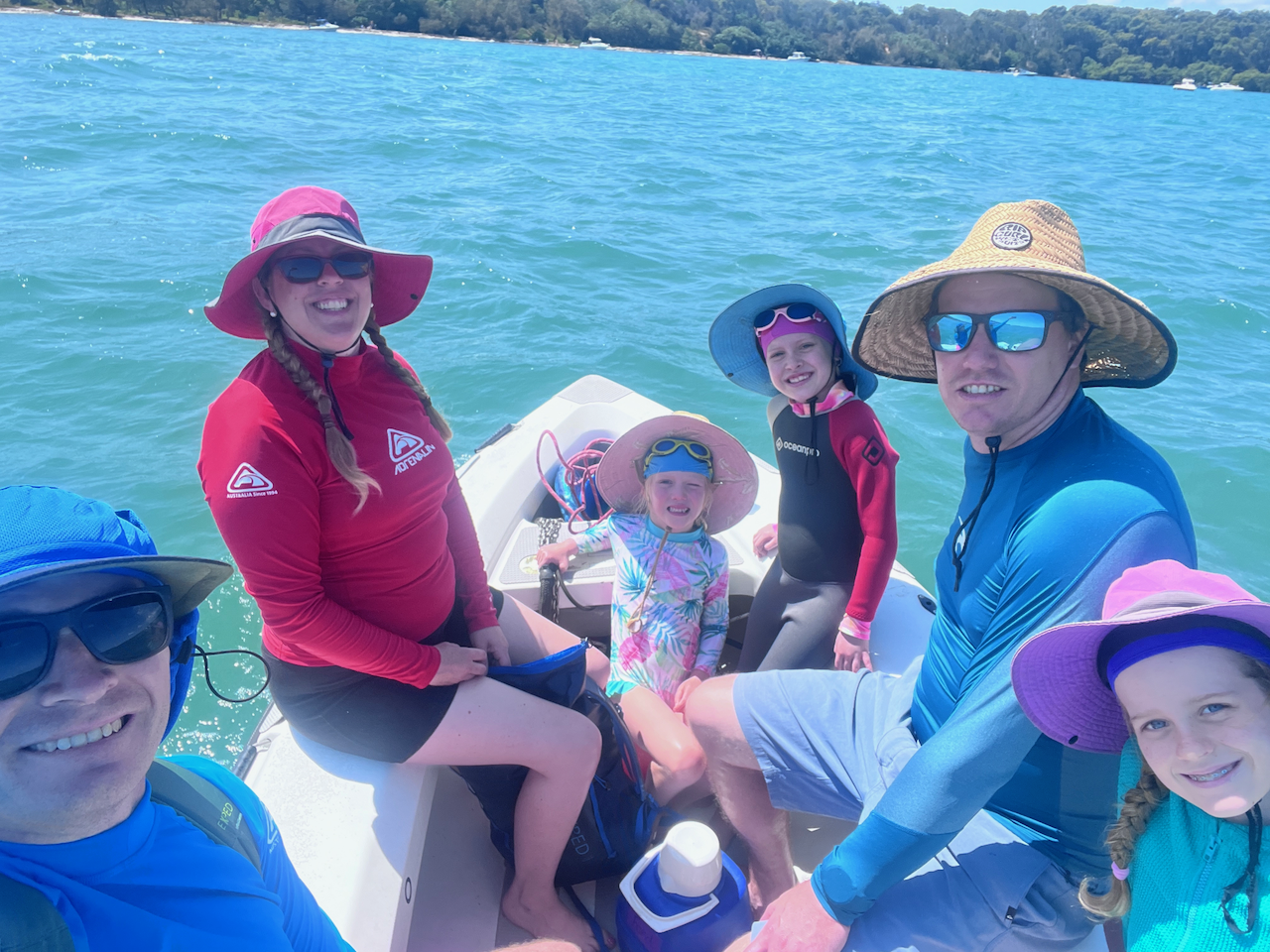 With 6 of us on she's a little slow and a little wet in the chop