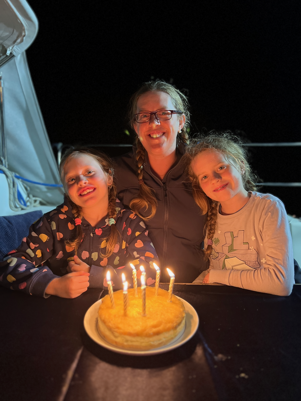 Cheese cake with candles