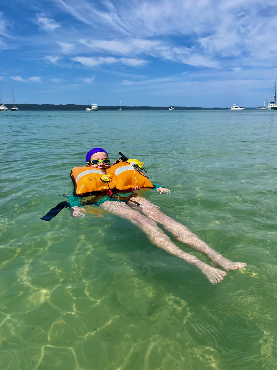 Inflated and floating