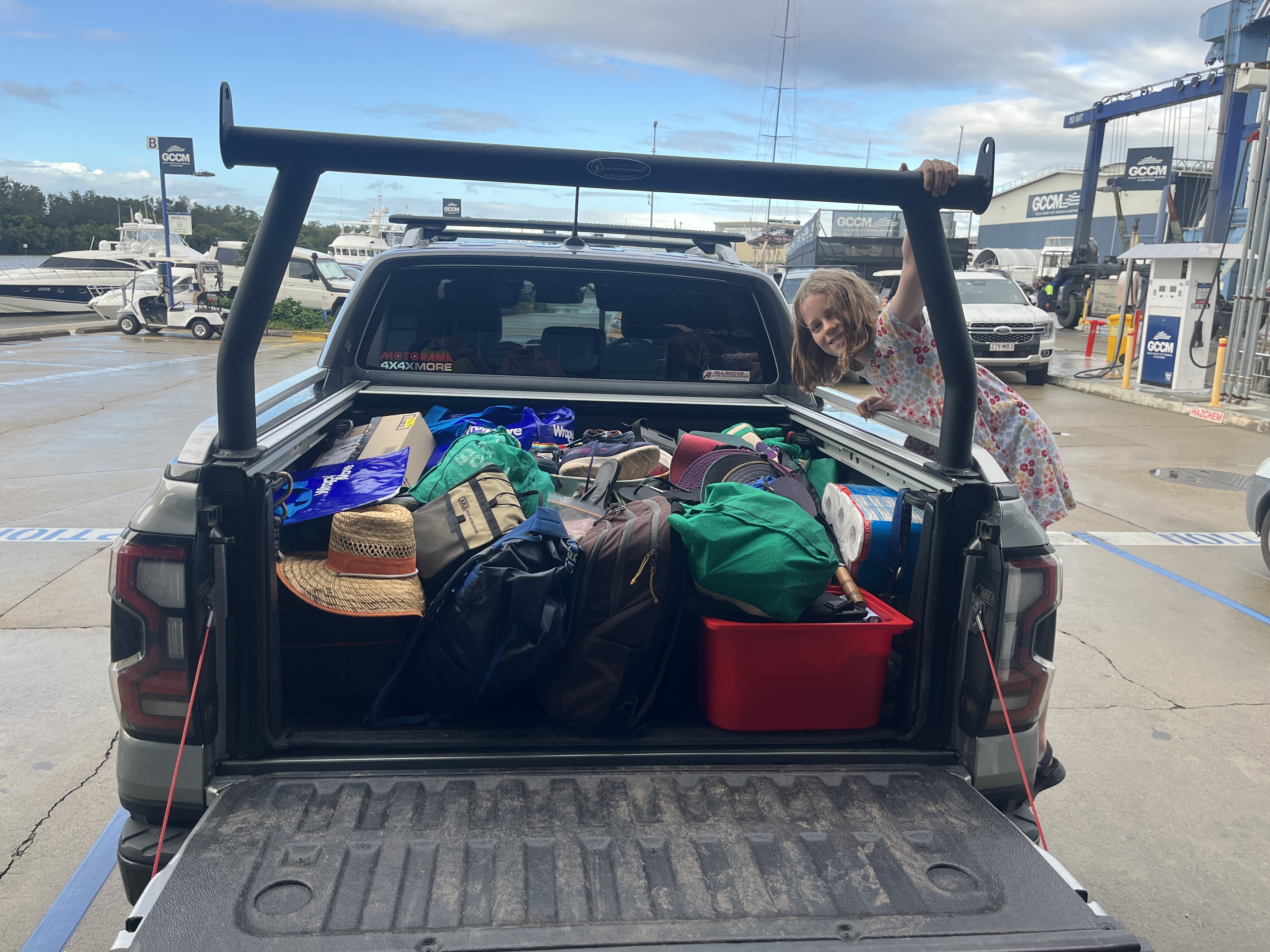 I had already taken a load of stuff back to the boat last week!