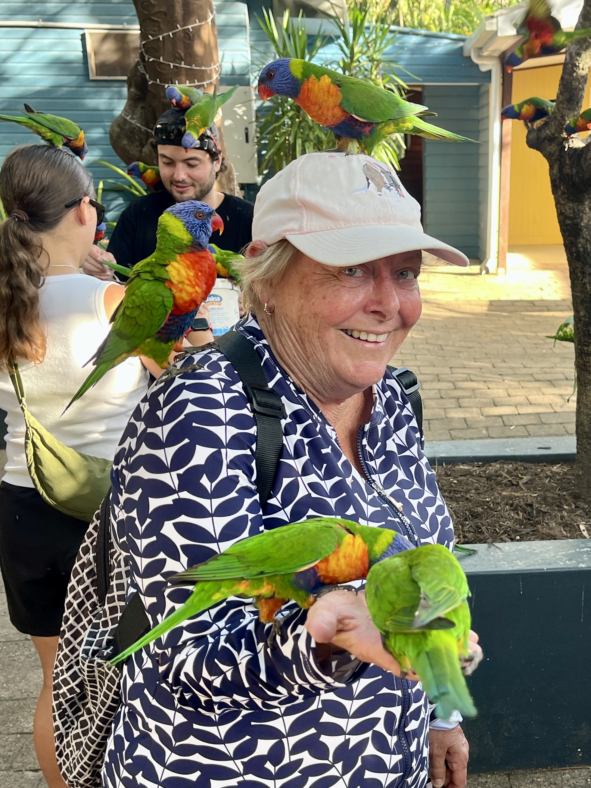 Christine enjoying the birds