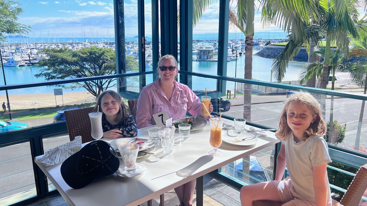 Great breakfast with our last view of Airlie