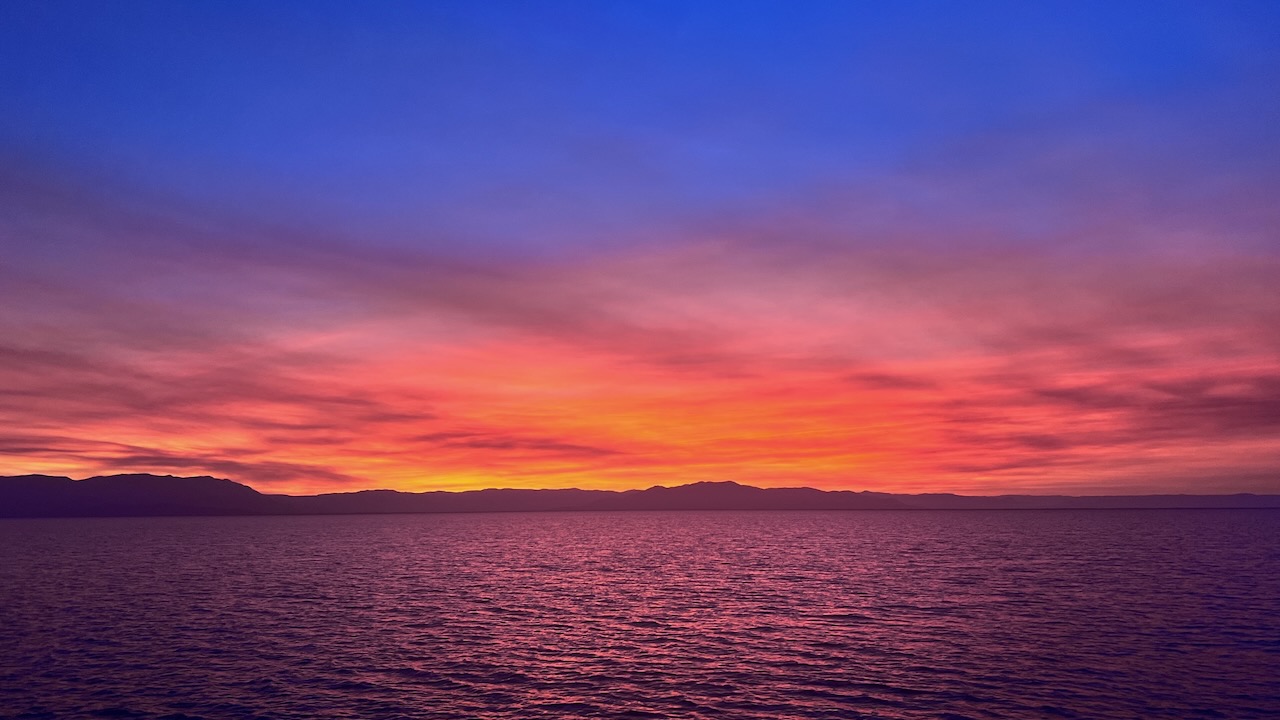 We were treated to a stunning sunset