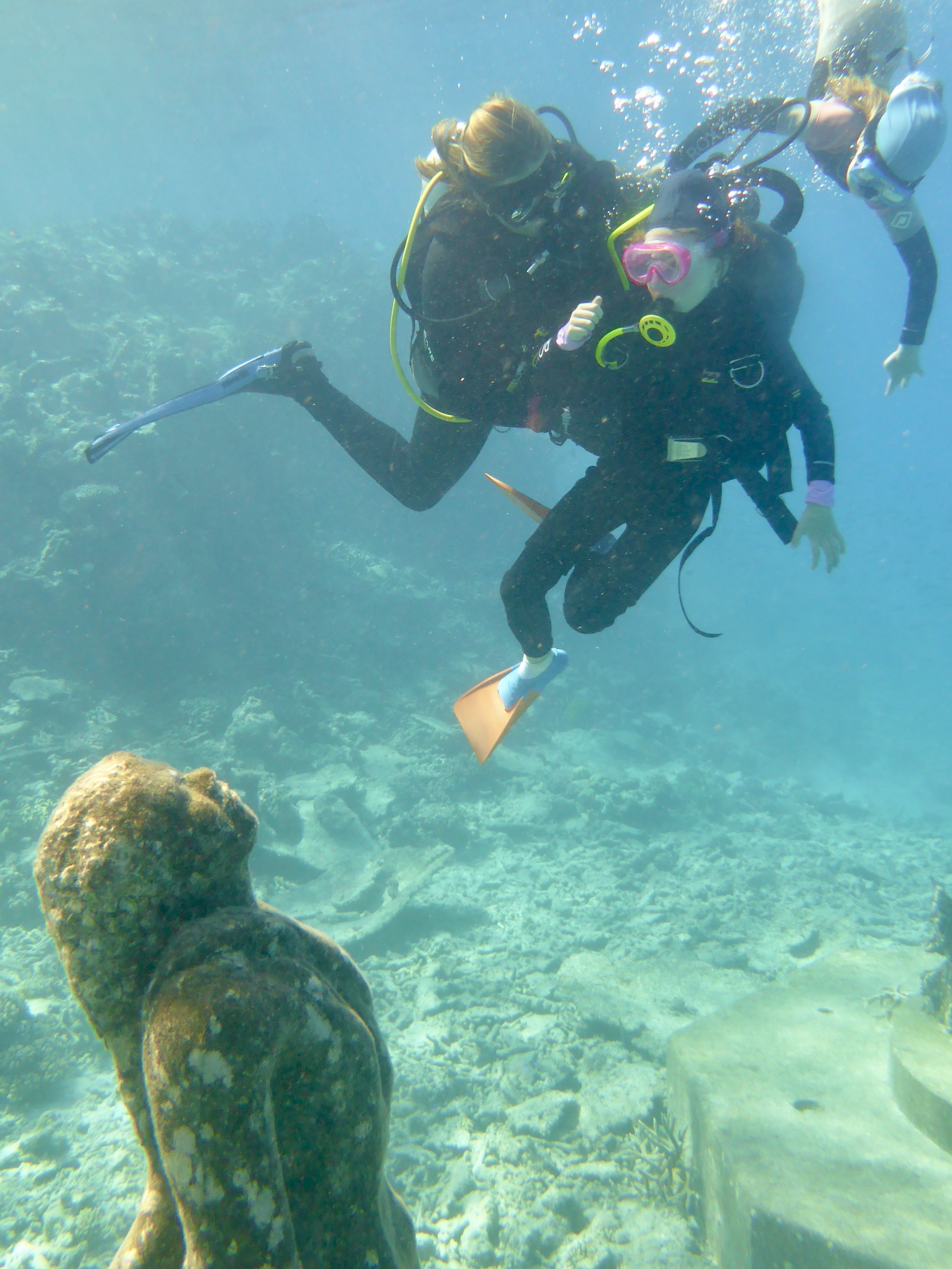 Emma had a bit of trouble but still loves the diving