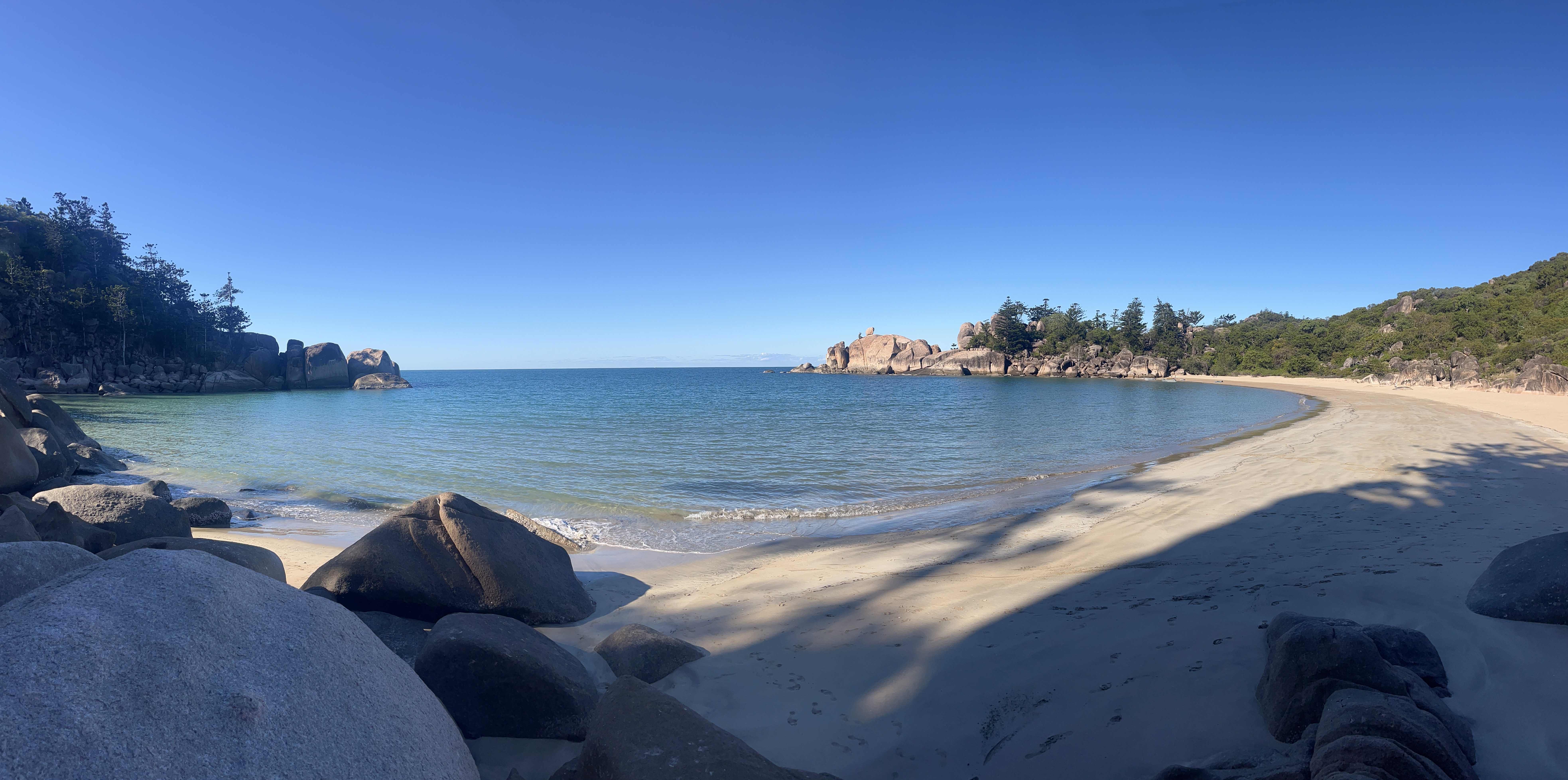 Kristie had the beach to herself