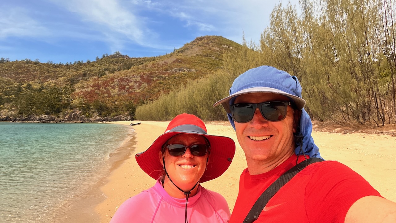 Walked the length of the beach then had a swim