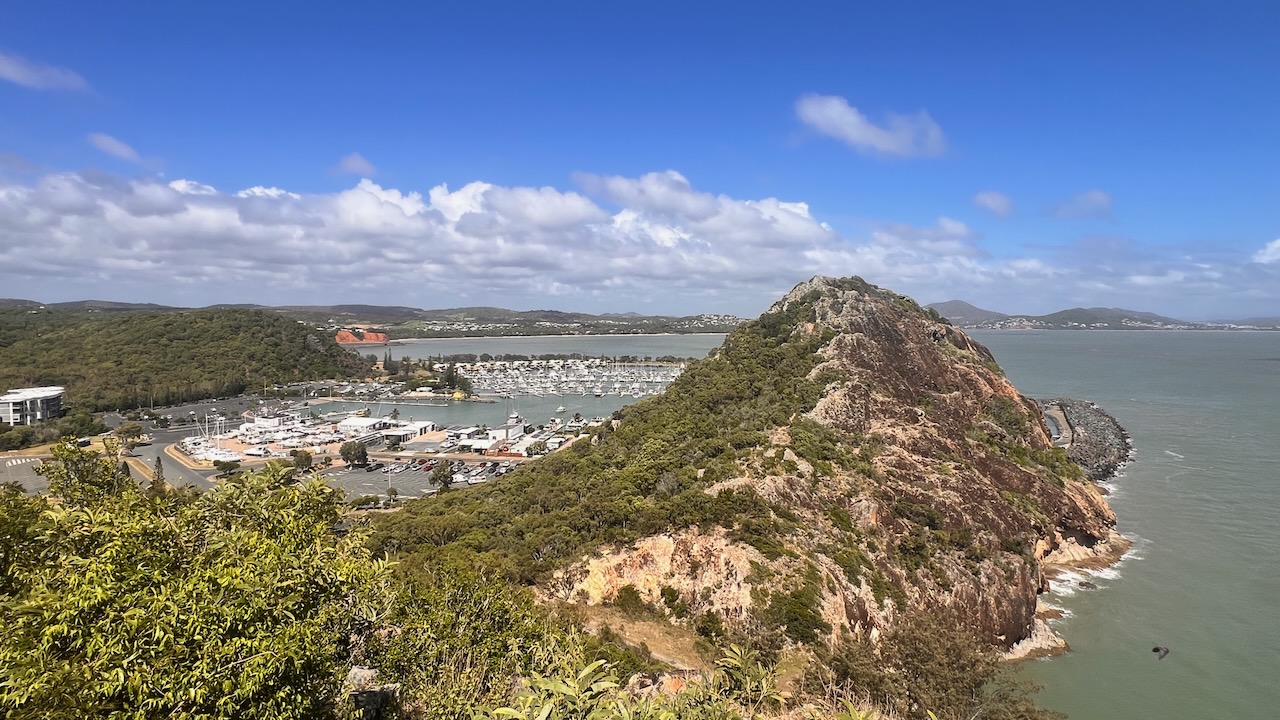 Looking back over Keppel Bay Marina