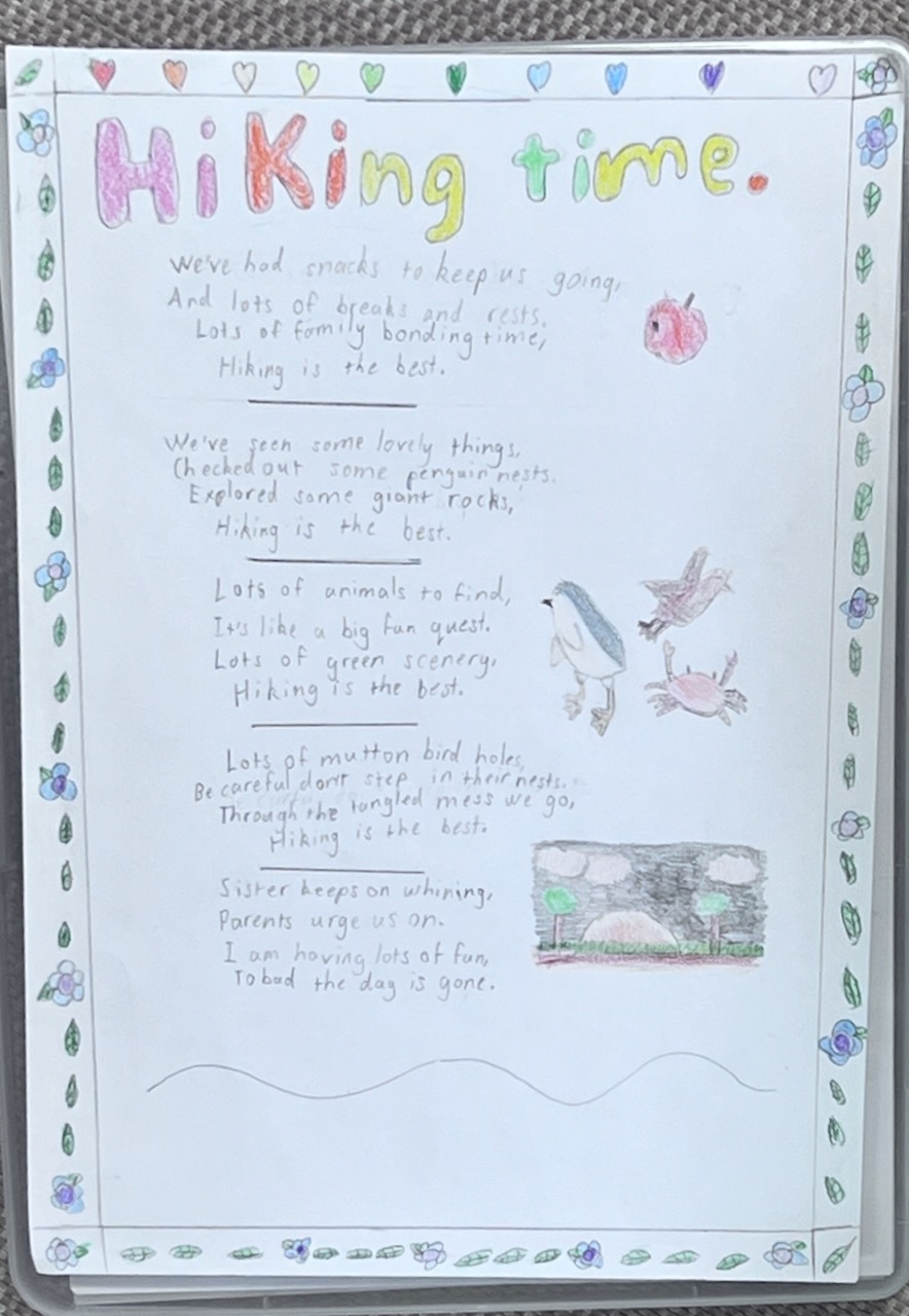 Kristina's poem about the walk