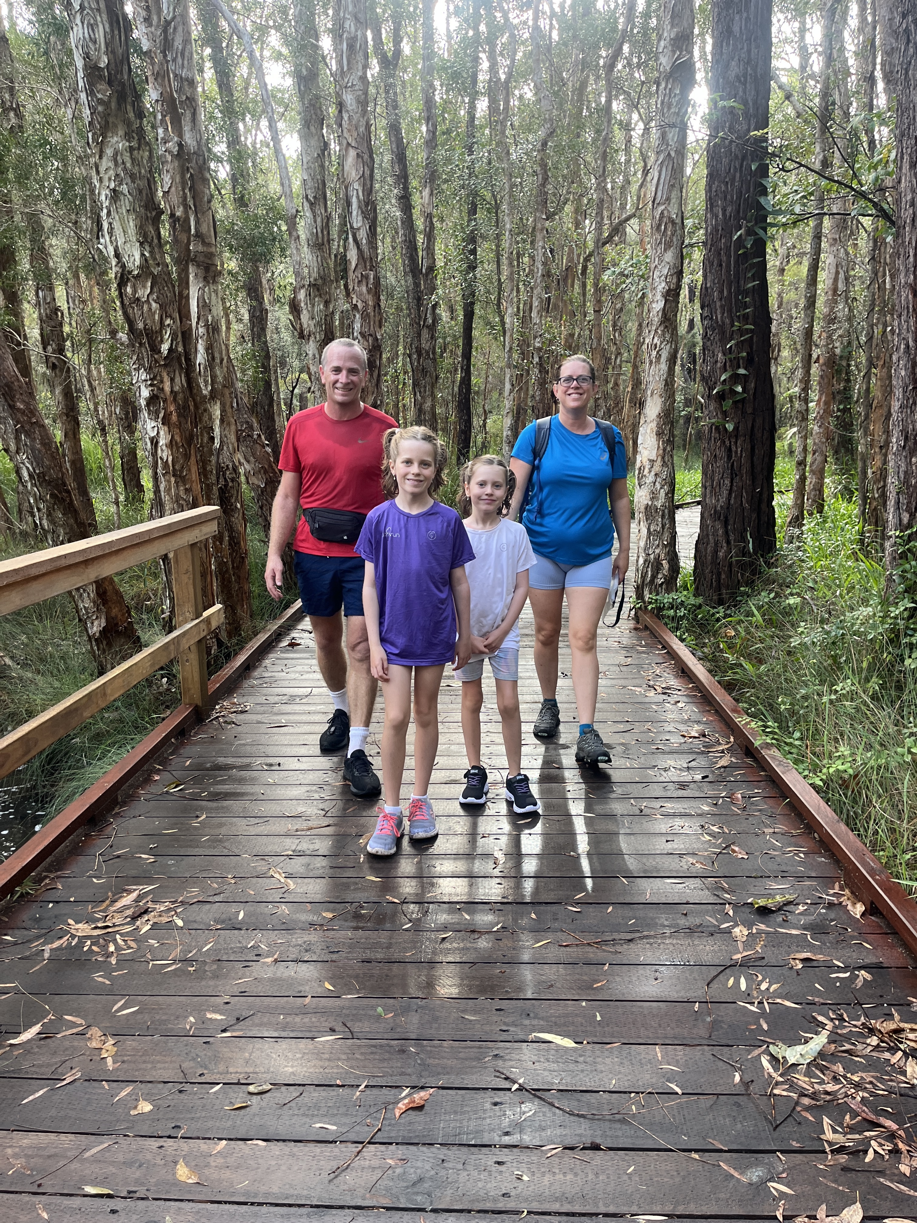 some of the track is boardwalks, mostly just track through the forest