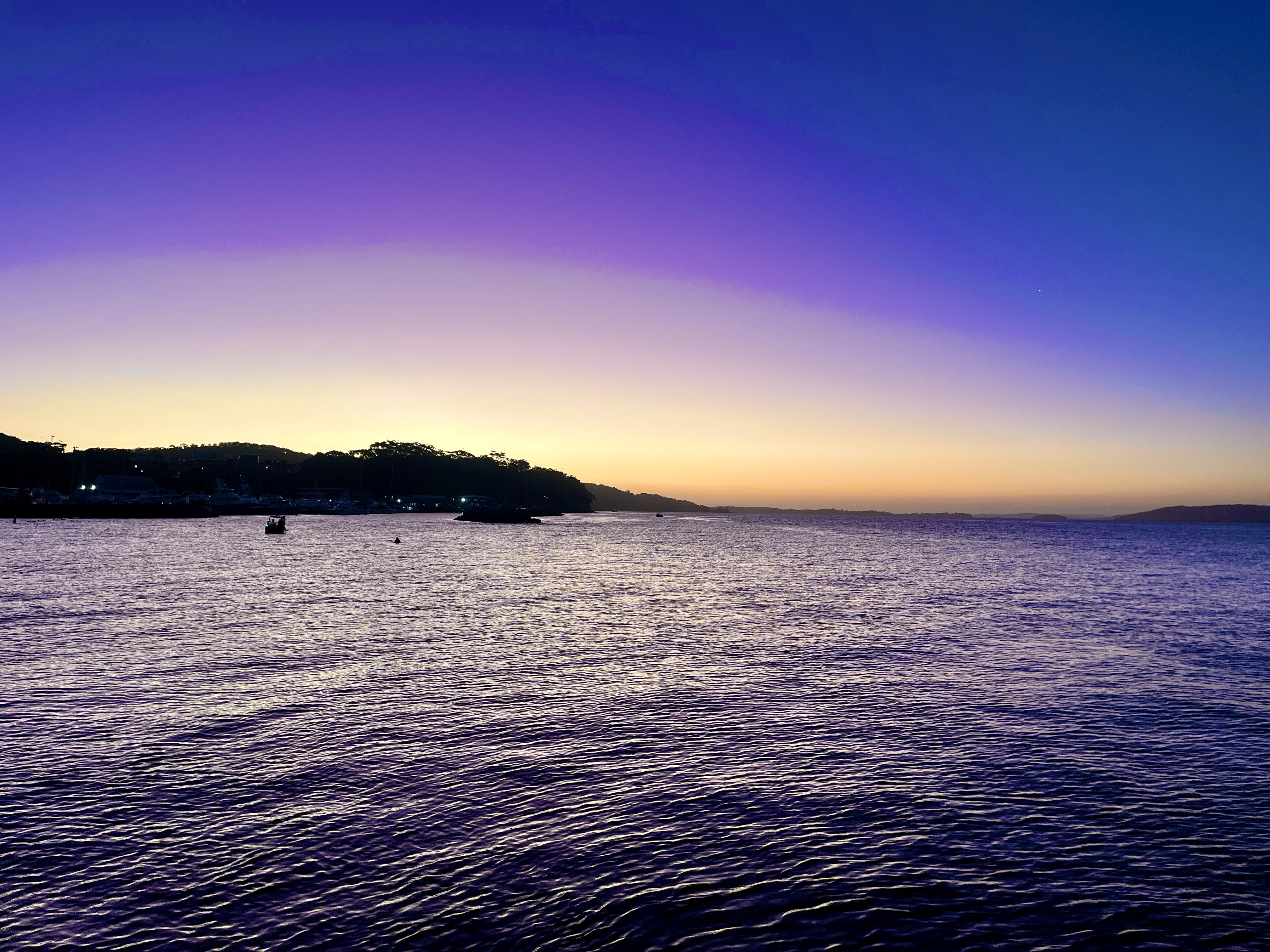 Sunset over the marina