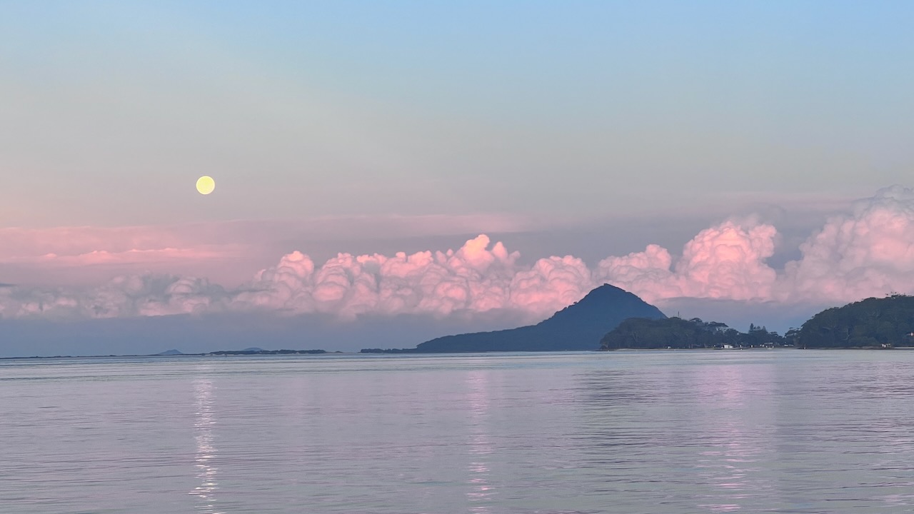 Moonrise over Port Stephens