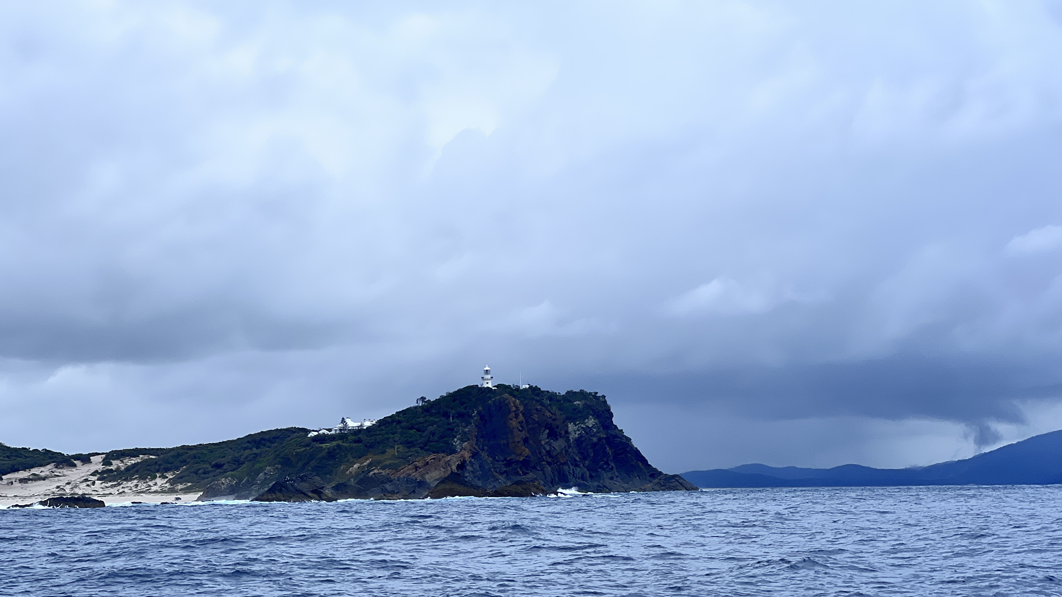 Passing by the Lighthouse at Seal Rocks