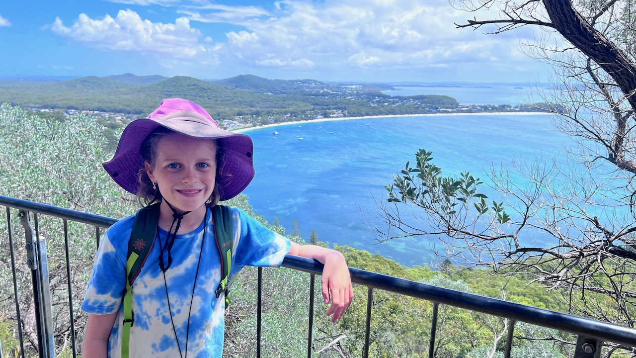 Good views of Port Stephens on the way up and back