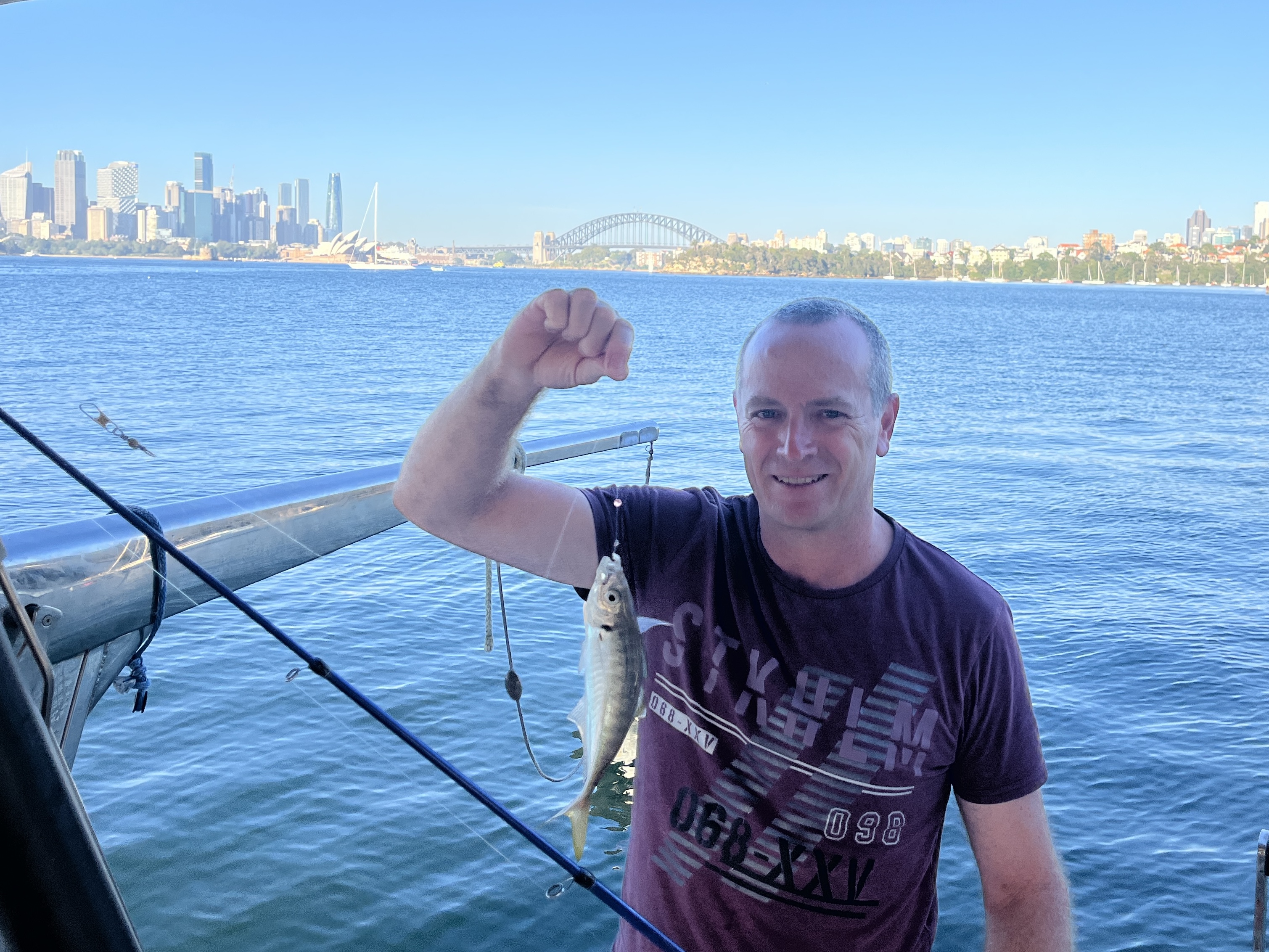 Getting really handy at catching small silver fish.. great view while fishing :)