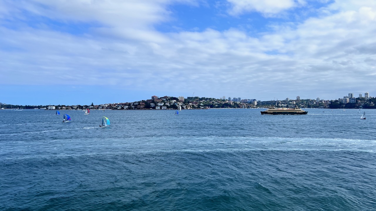 The Manly ferry doesn't care about any racing :)