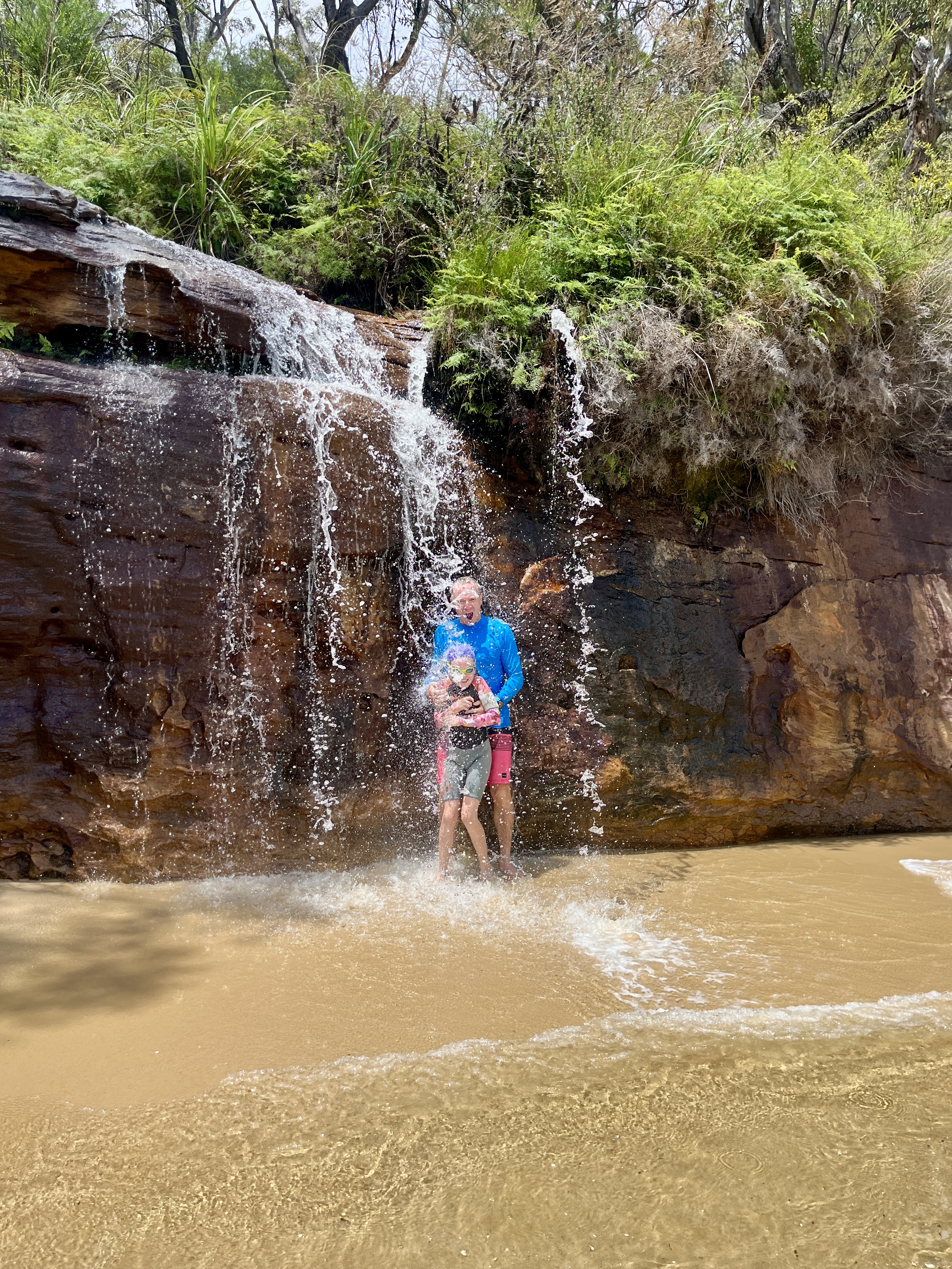 Kristina and I in the refreshing waterfall