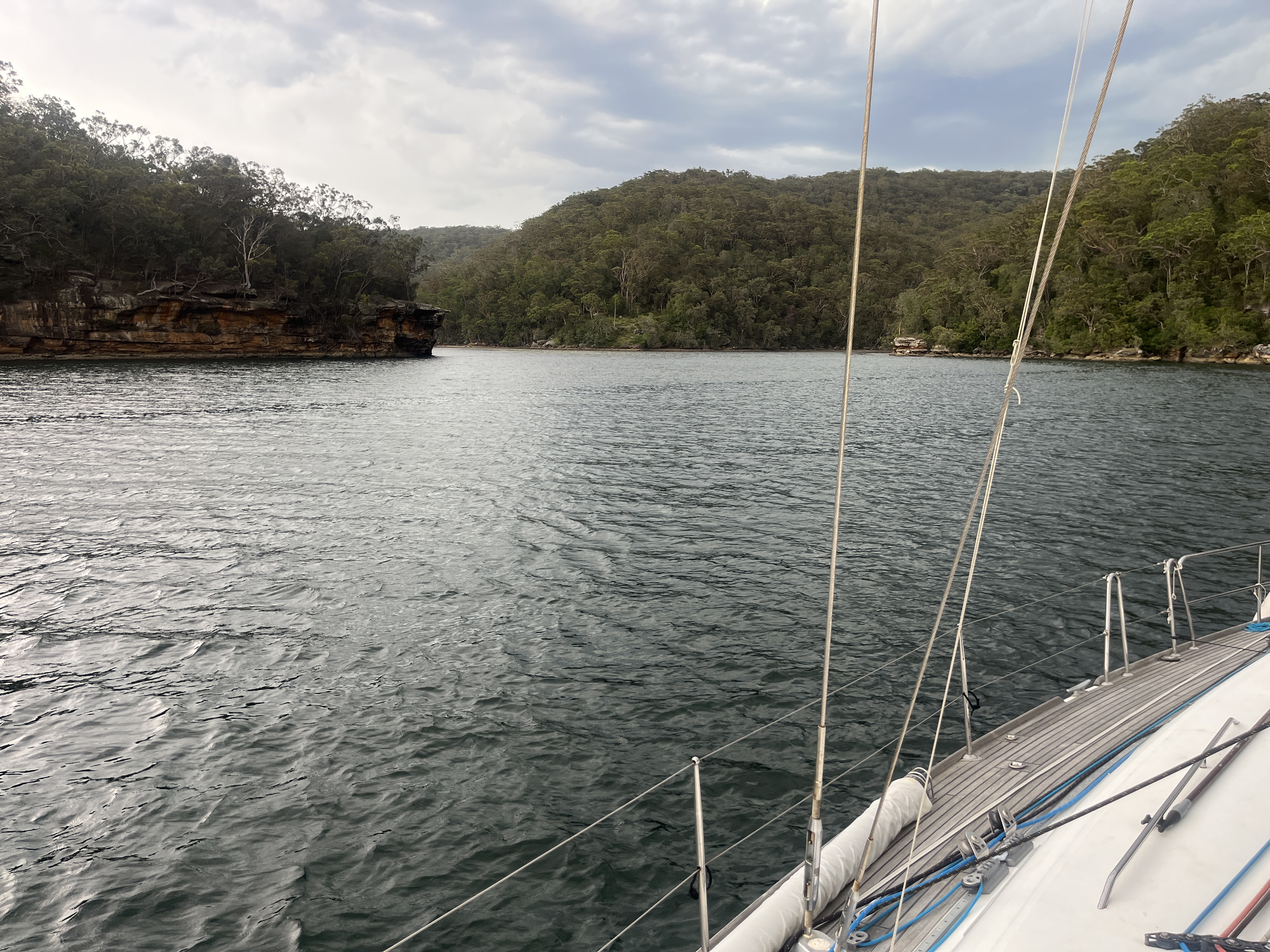 On anchor at the end of Jerusalem Bay