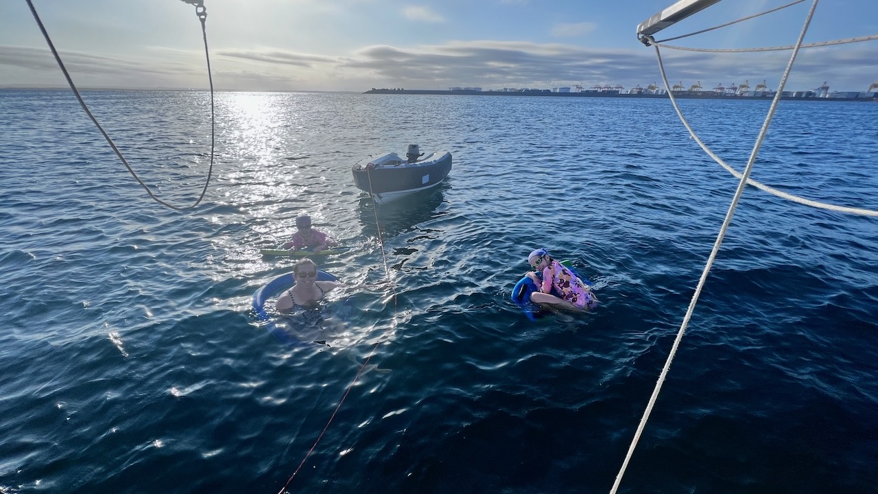 Evening swim off the back of Lazuli