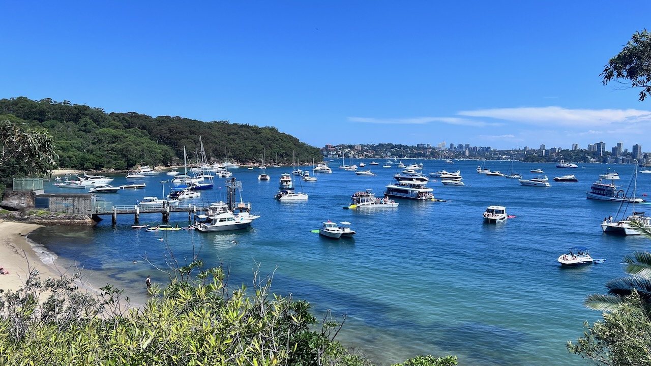 A popular bay for swimming in