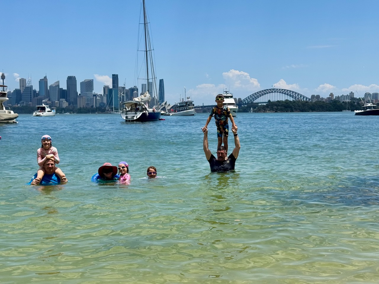 Refreshing swim with a view