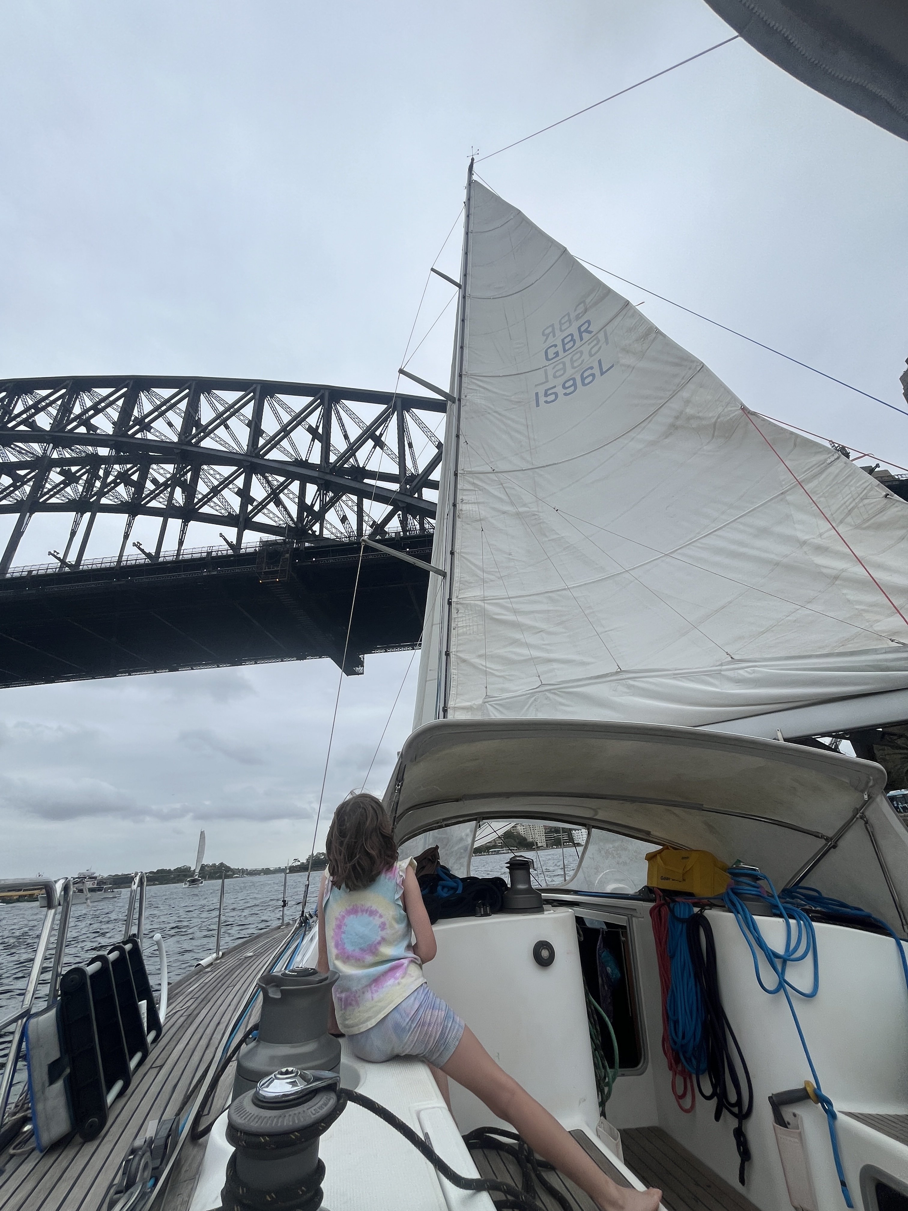 Sailing under the bridge