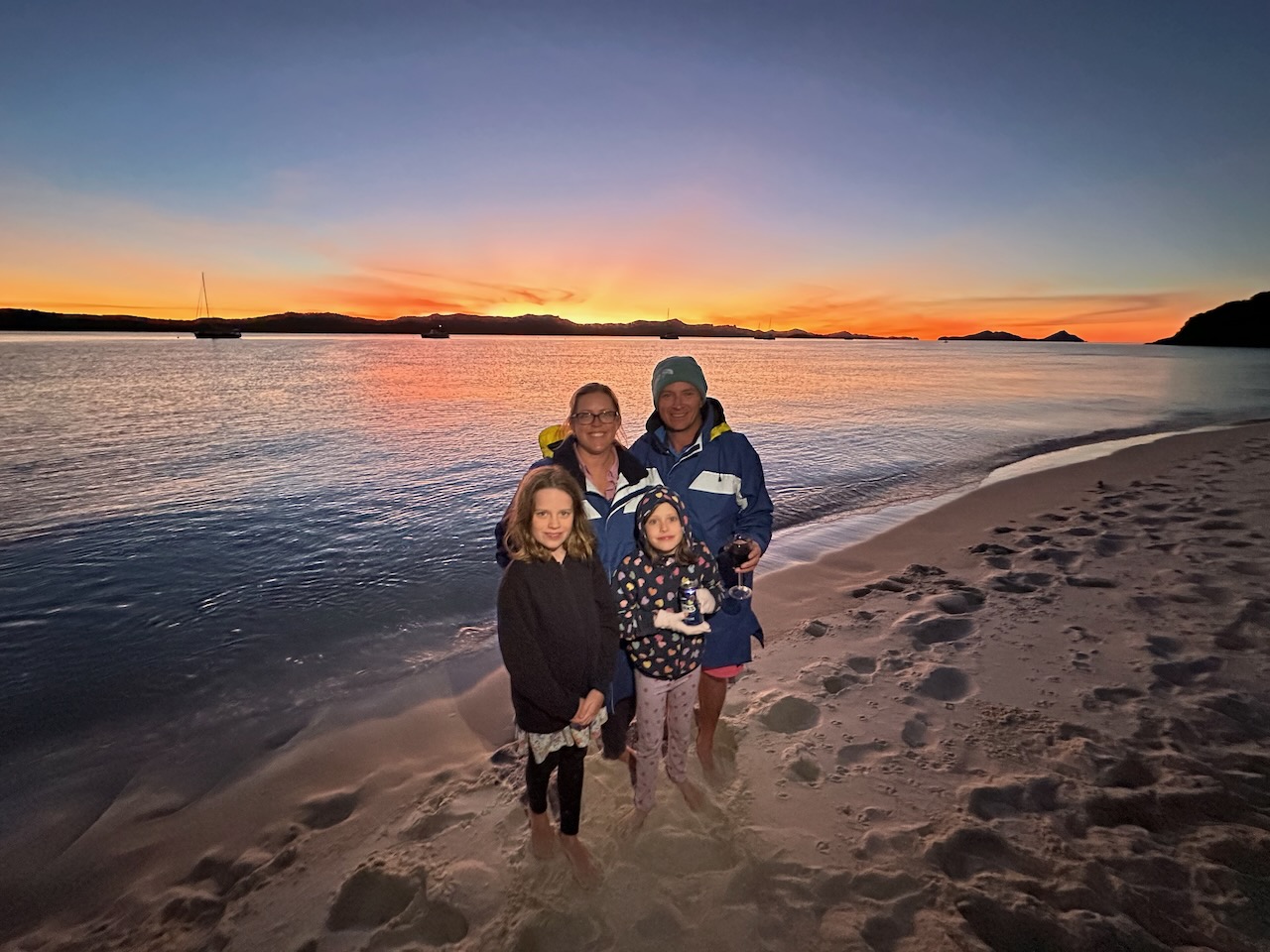 Us at sunset