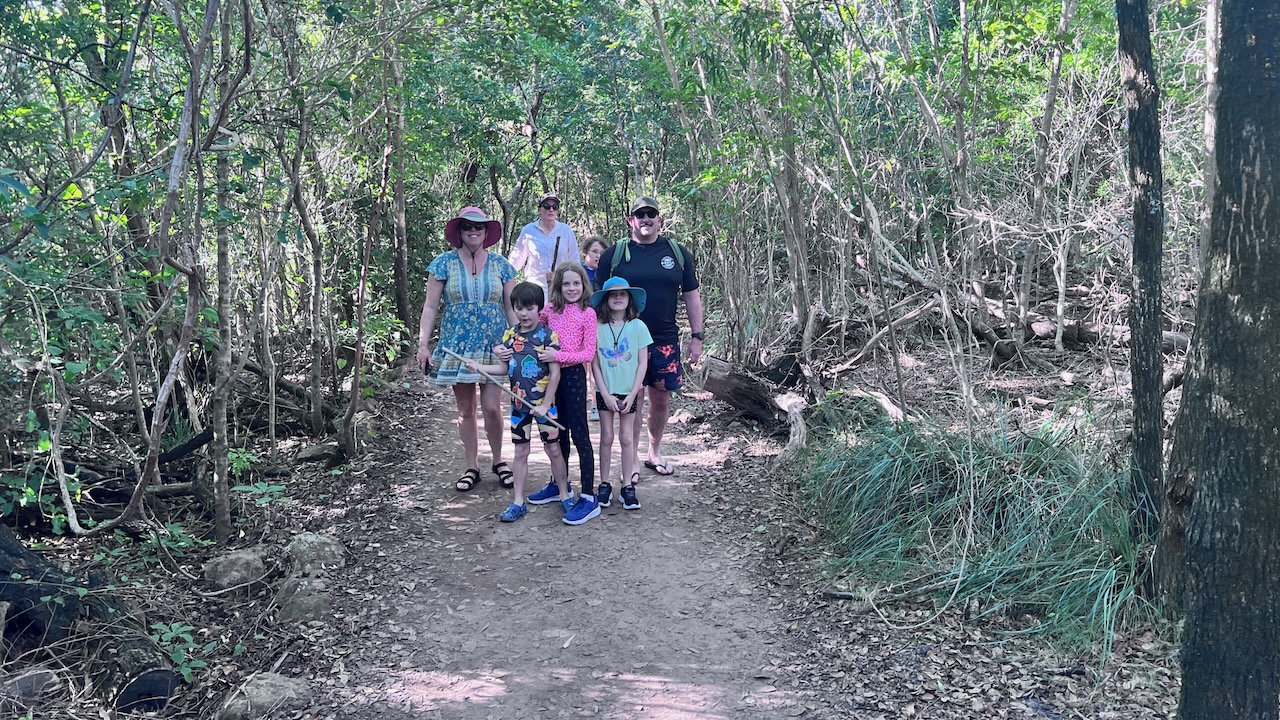 The walk up the hill - only one skittle break required!