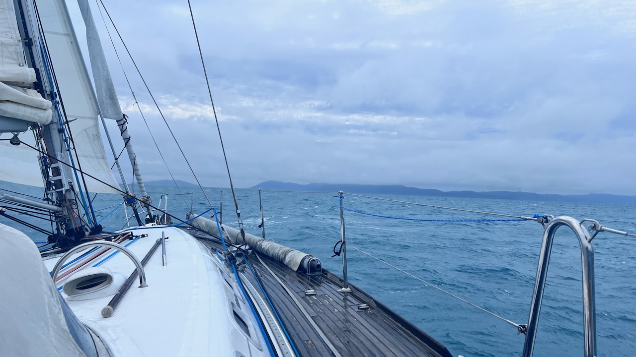 Overcast but good sailing conditions