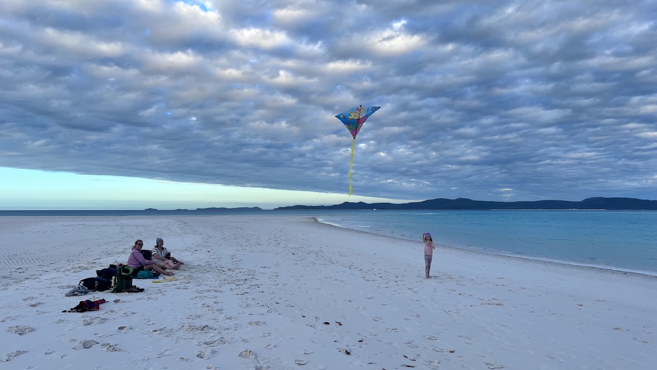We had the beach to ourselves for sip's 'n dips!