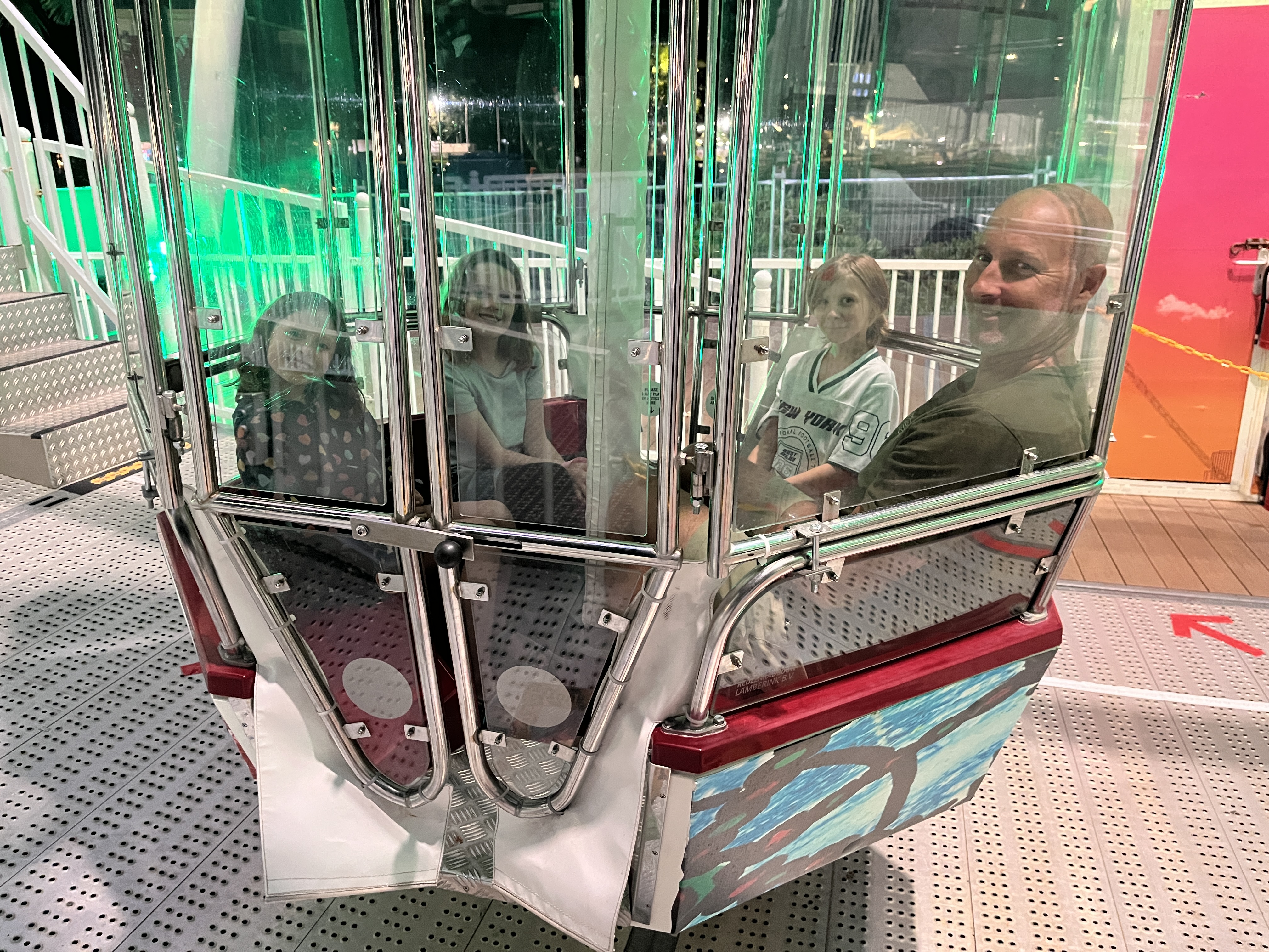 Kenny took the three girls up for a ride