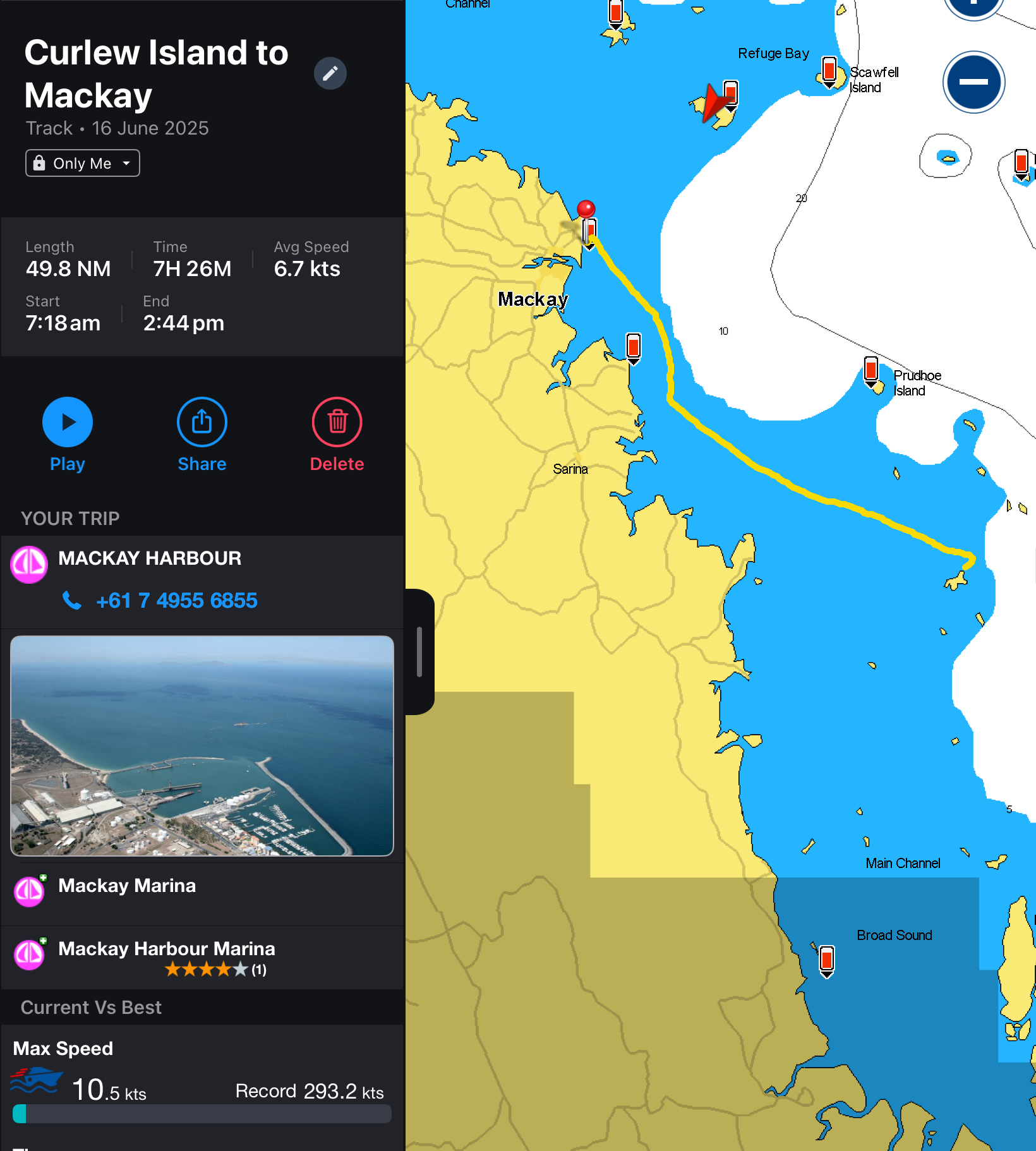 Our sail to Mackay