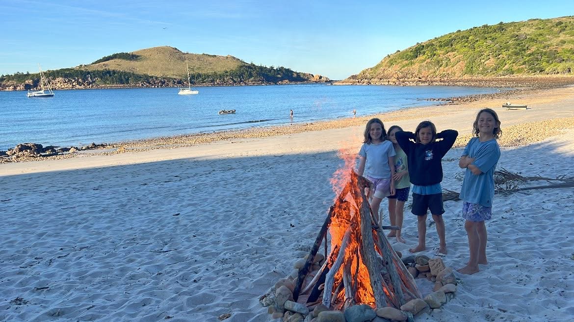 This kids built a great fire