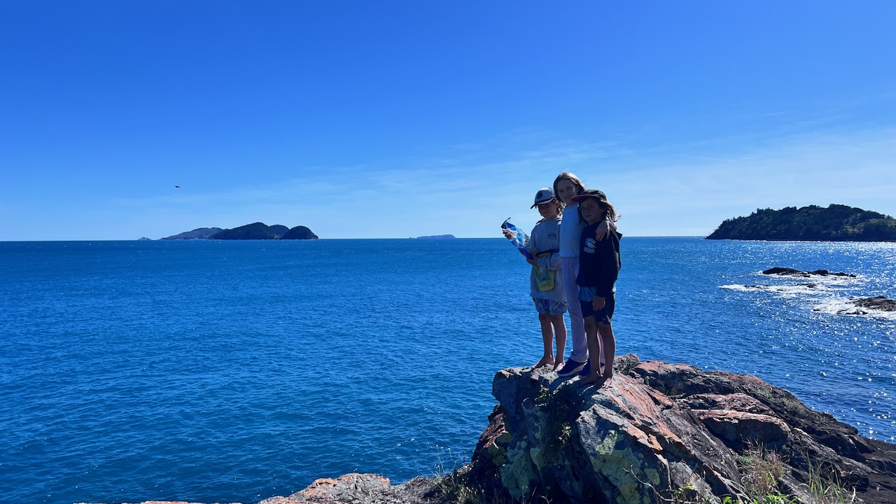 Looking north out to Double Island... with the Sniffy and Sniffy jr