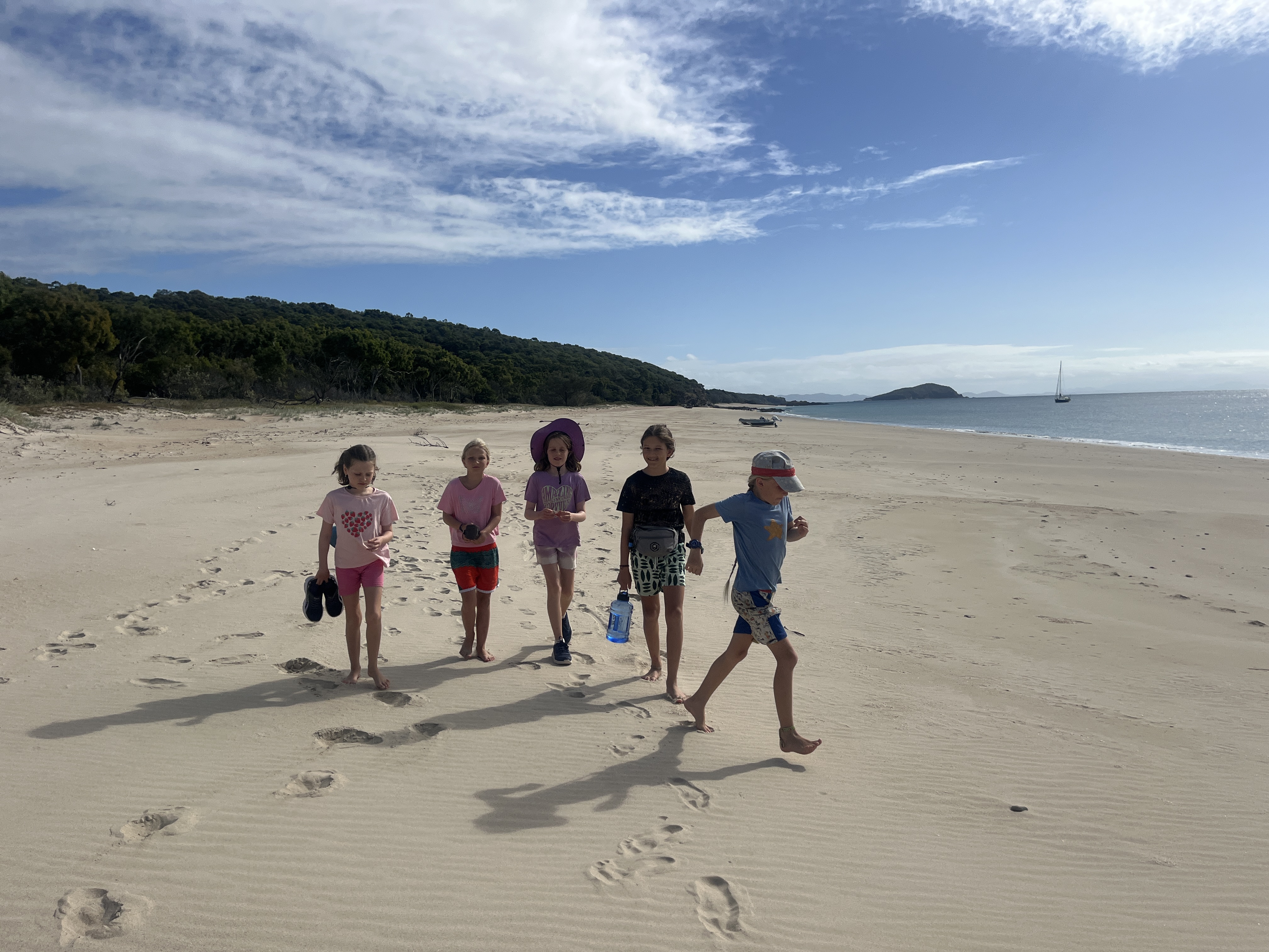 New friends out for a walk on the beach