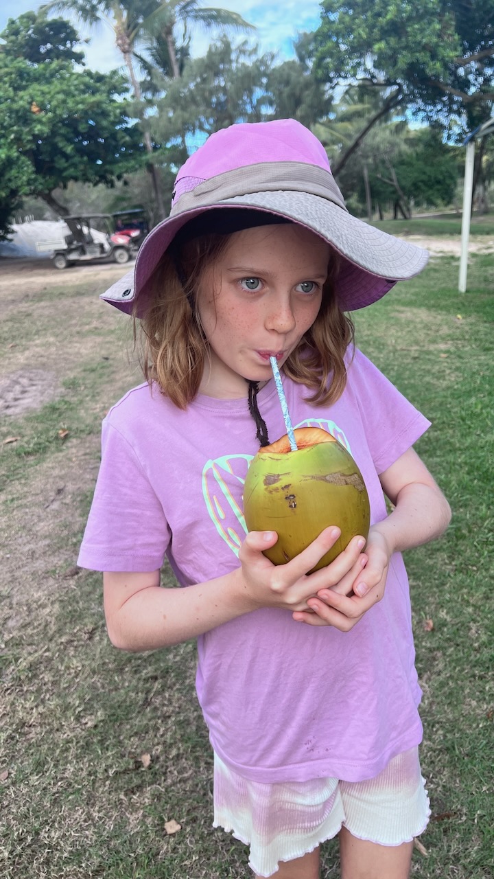 Kristina had a few sips...
