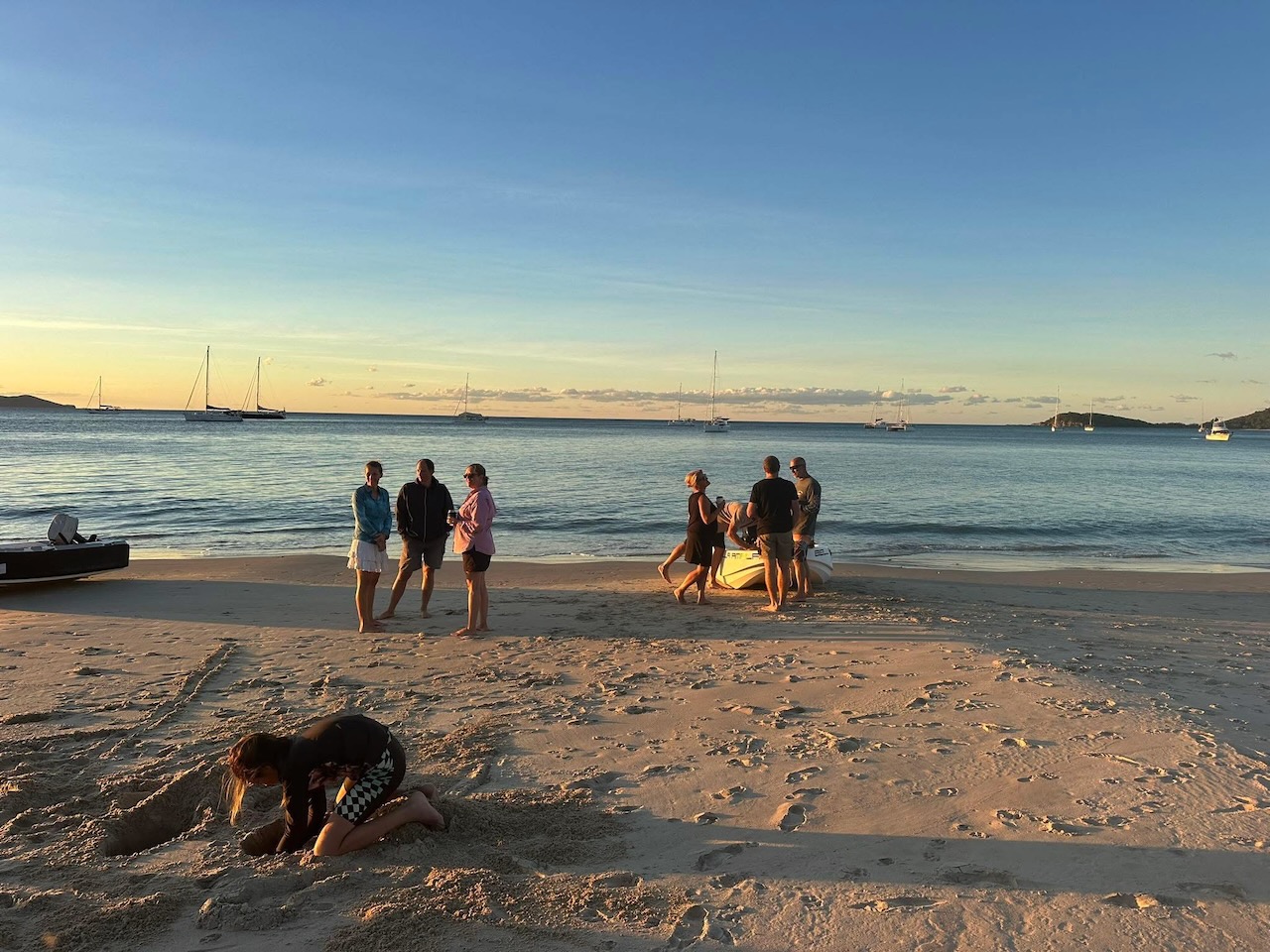 Sips 'n dips on the beach