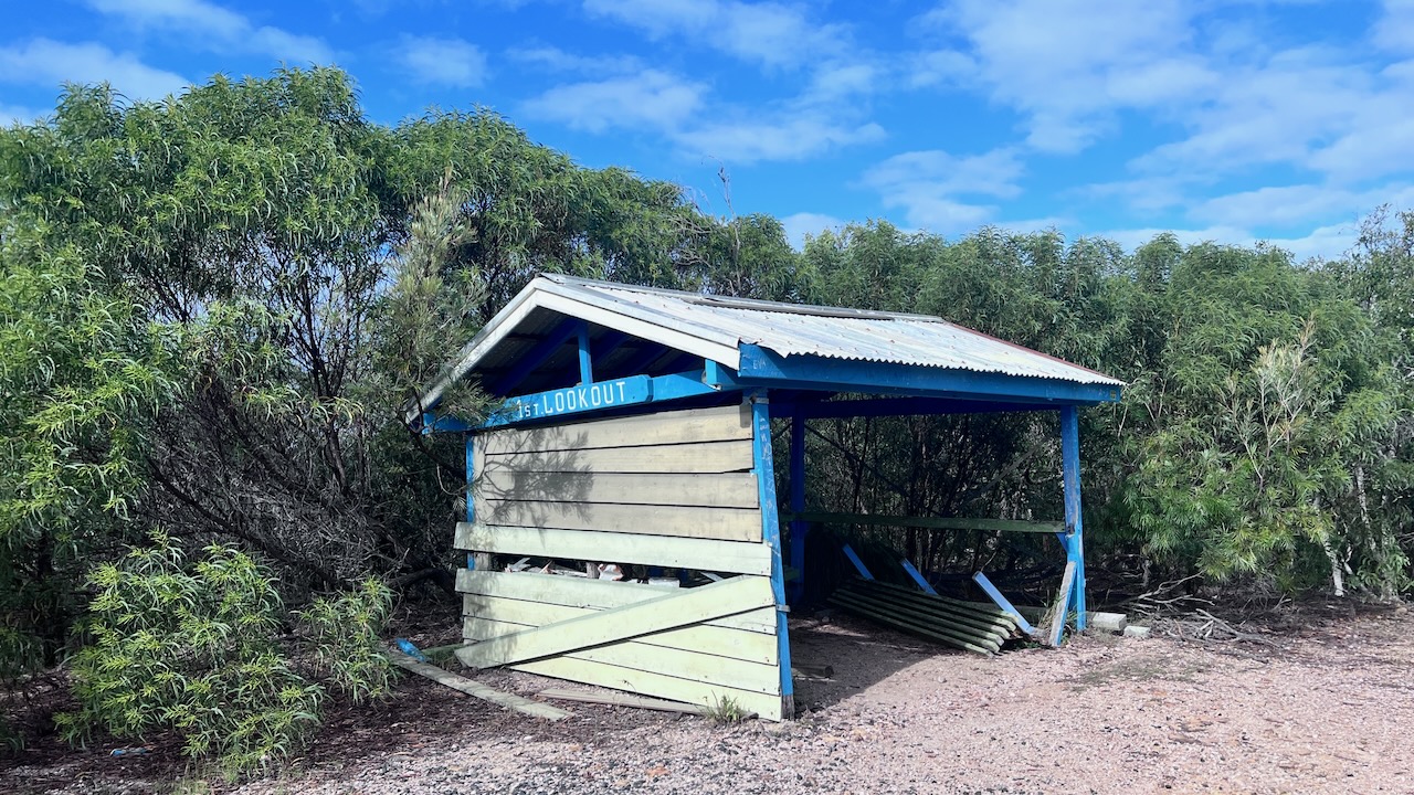 The lookout has seen better days!