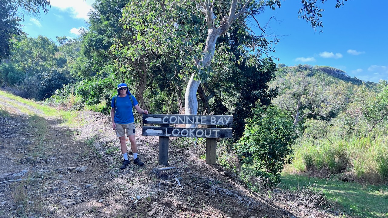 The walks across the island to Connie Bay