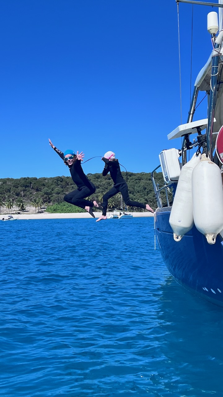 The proper way to get off a boat :)