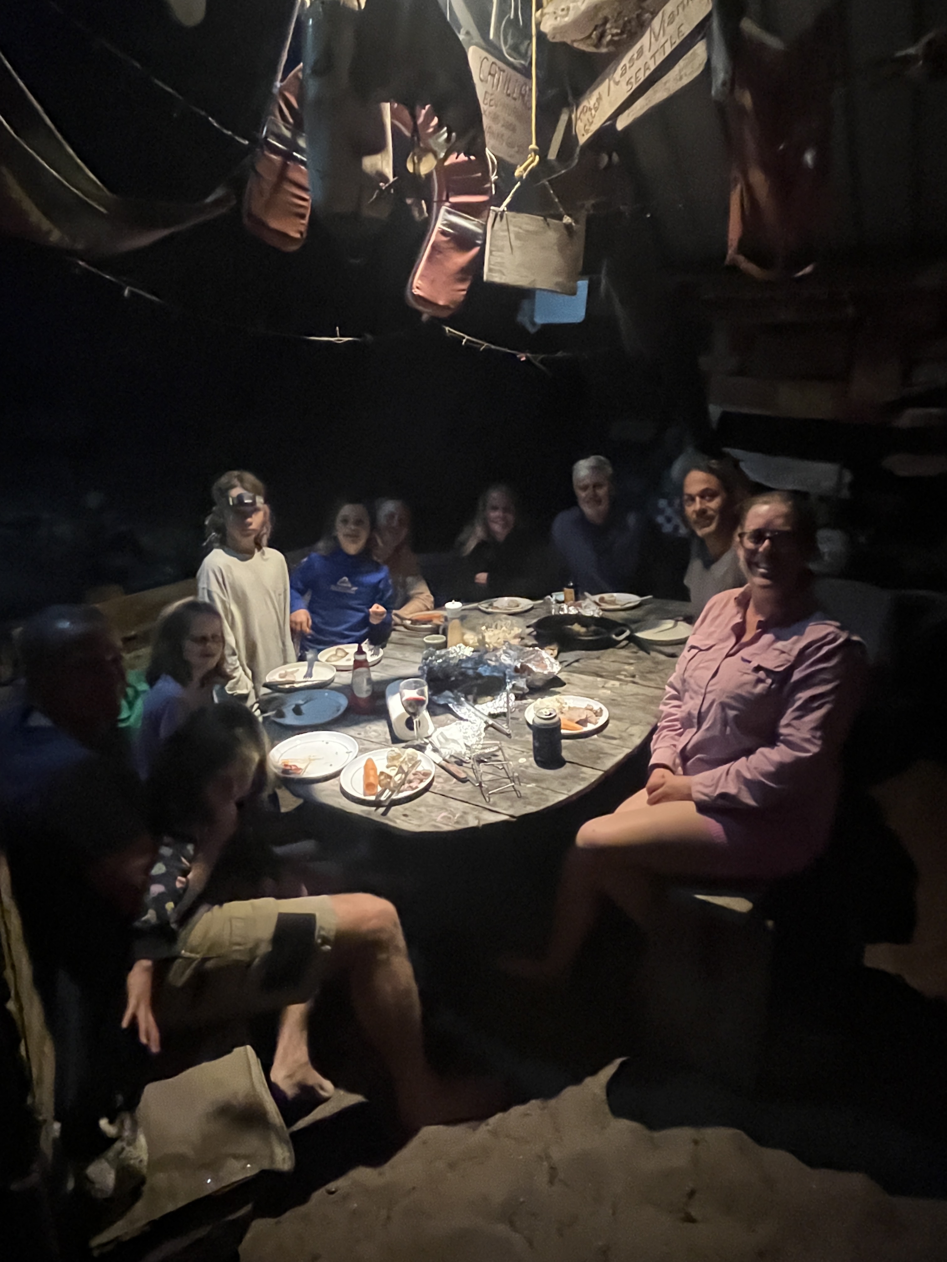 Shared dinner with new and old boat friends