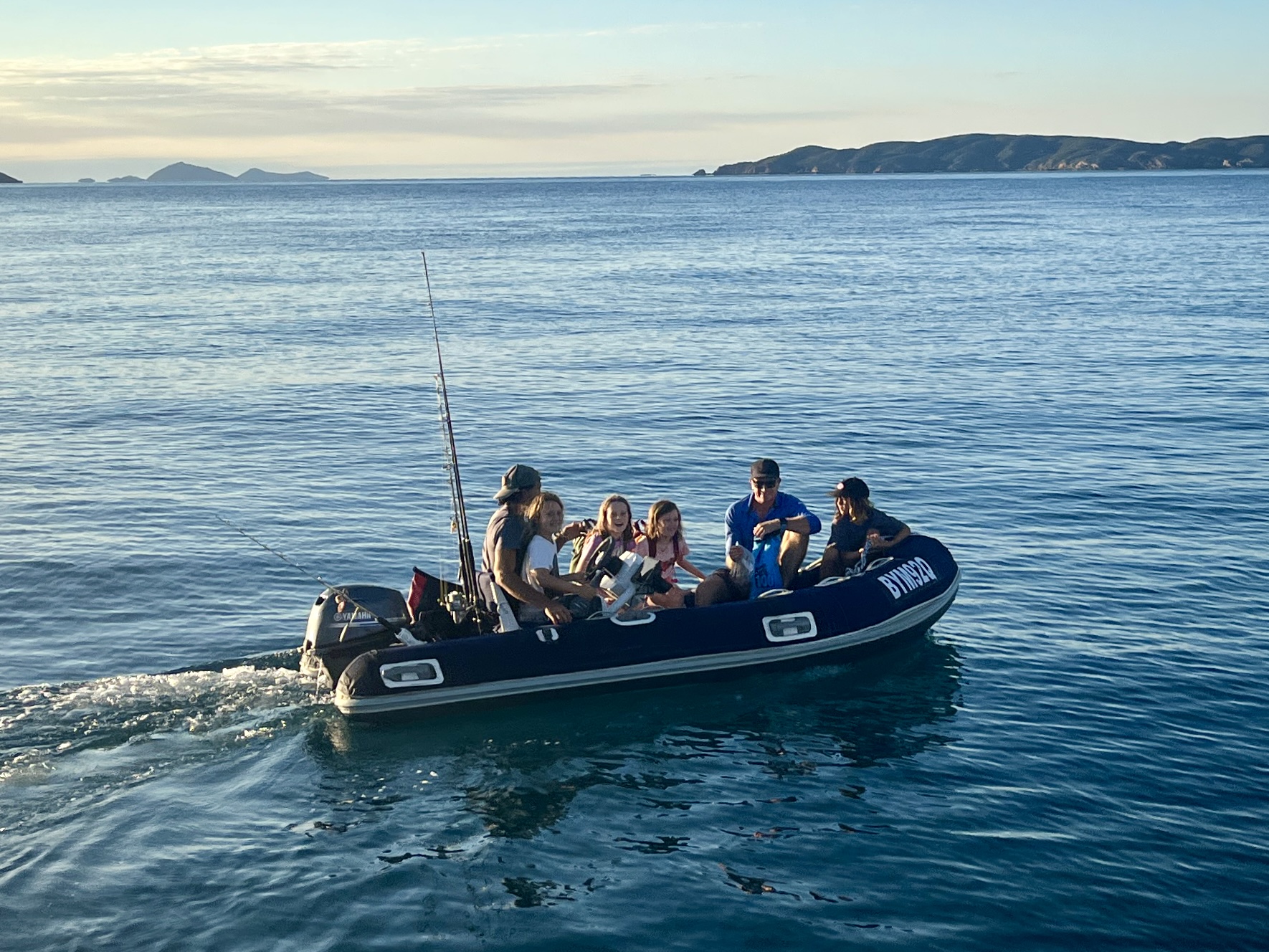 We envy what they can do in their tender.. apart from not being able to pull it up the beach