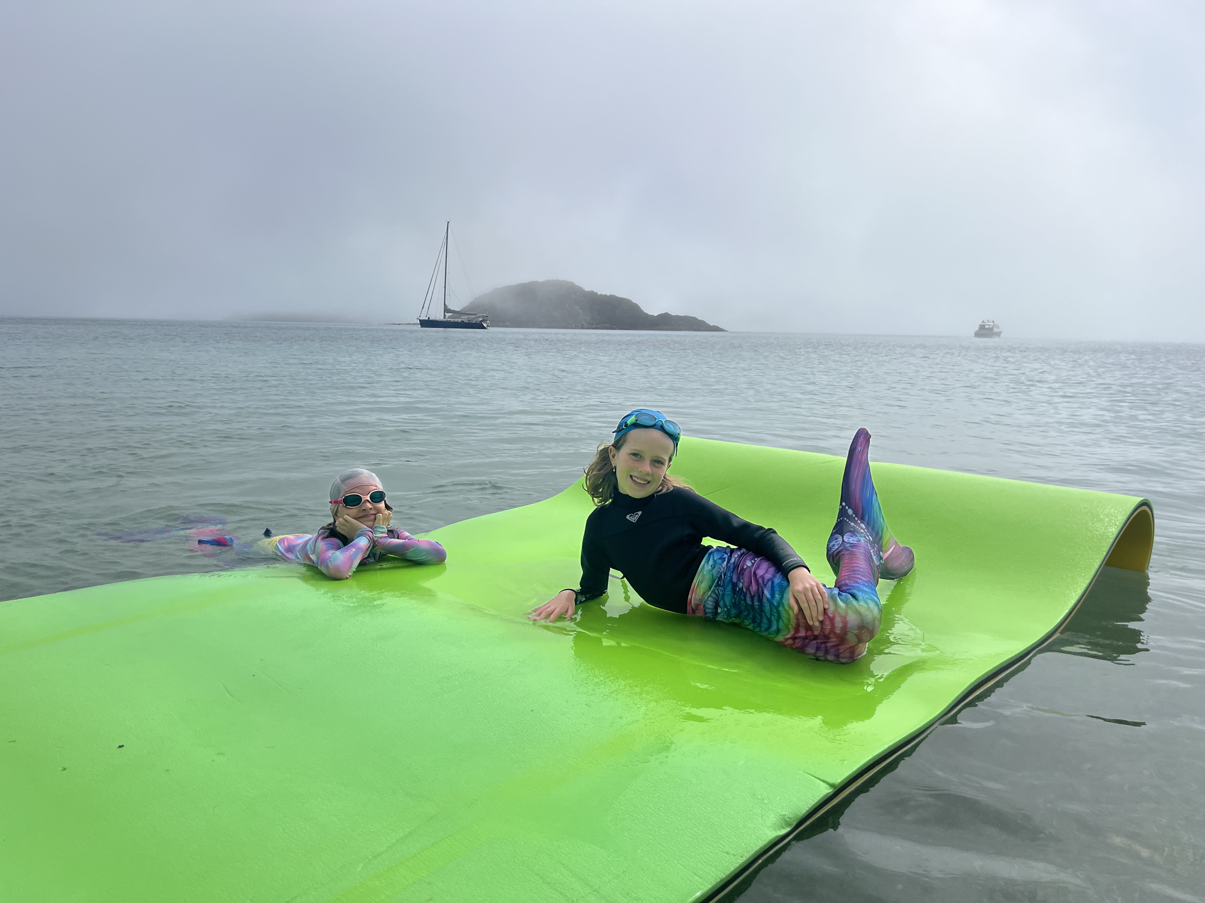 Enjoying a swim at Thomas