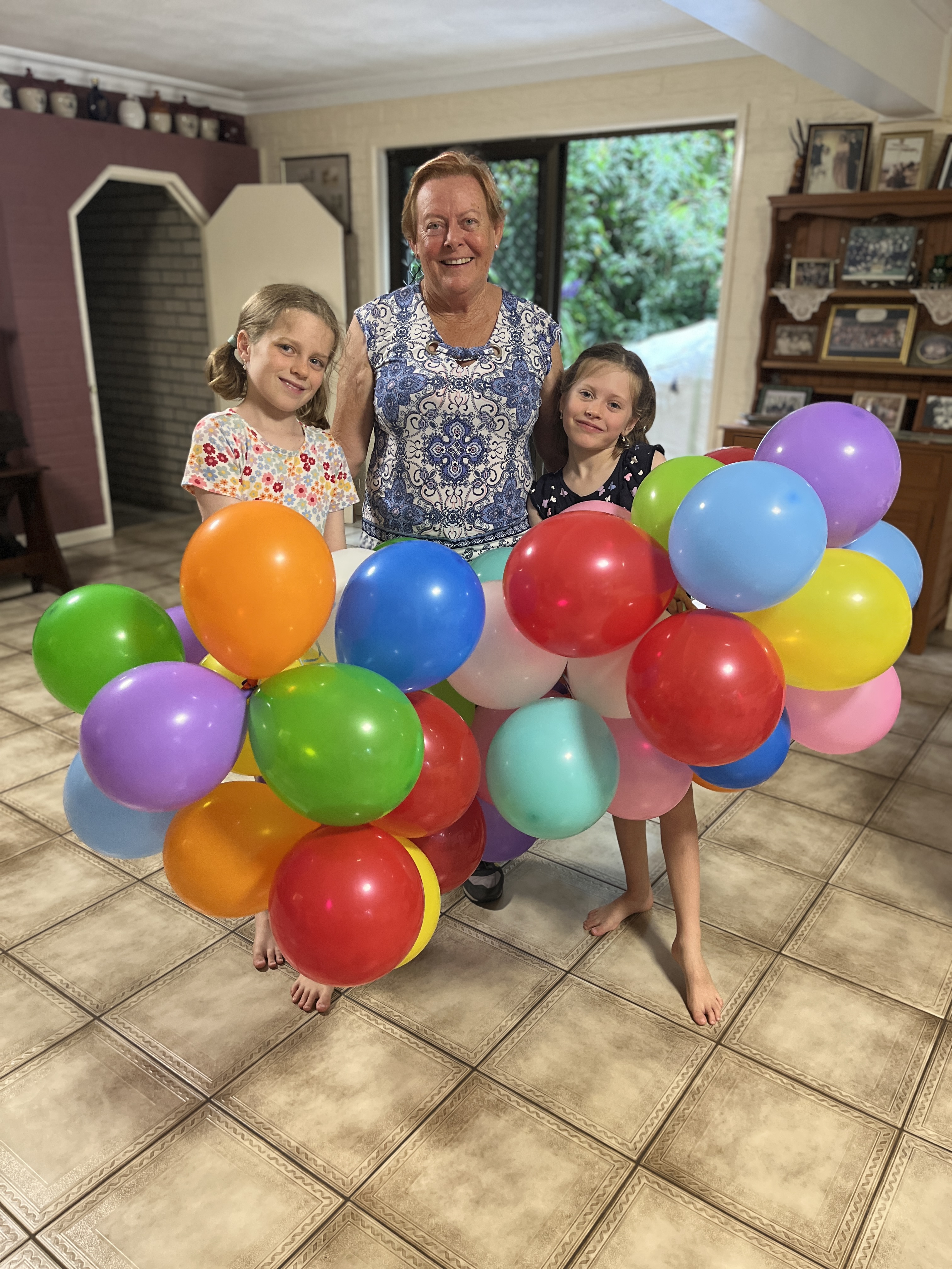Getting ready for Christine's party!
