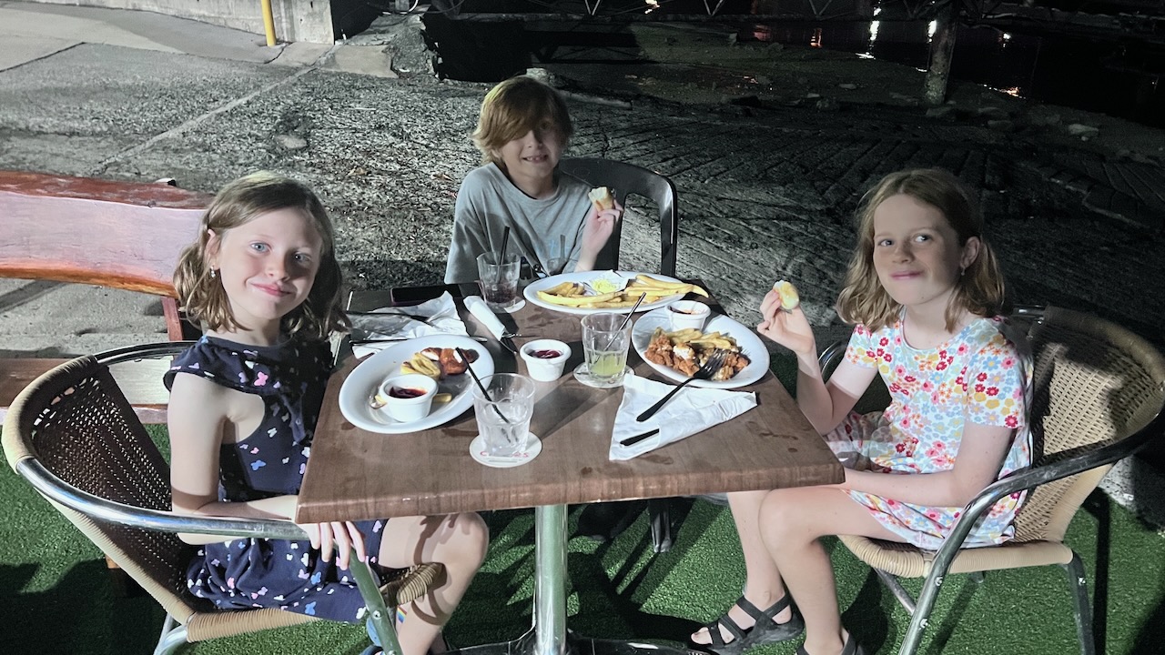 They chose their own table away from the adults