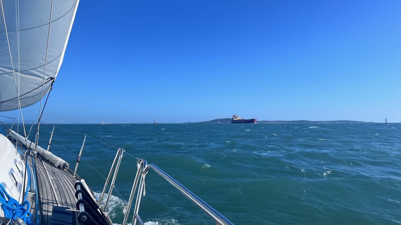 Inbound along the South Channel